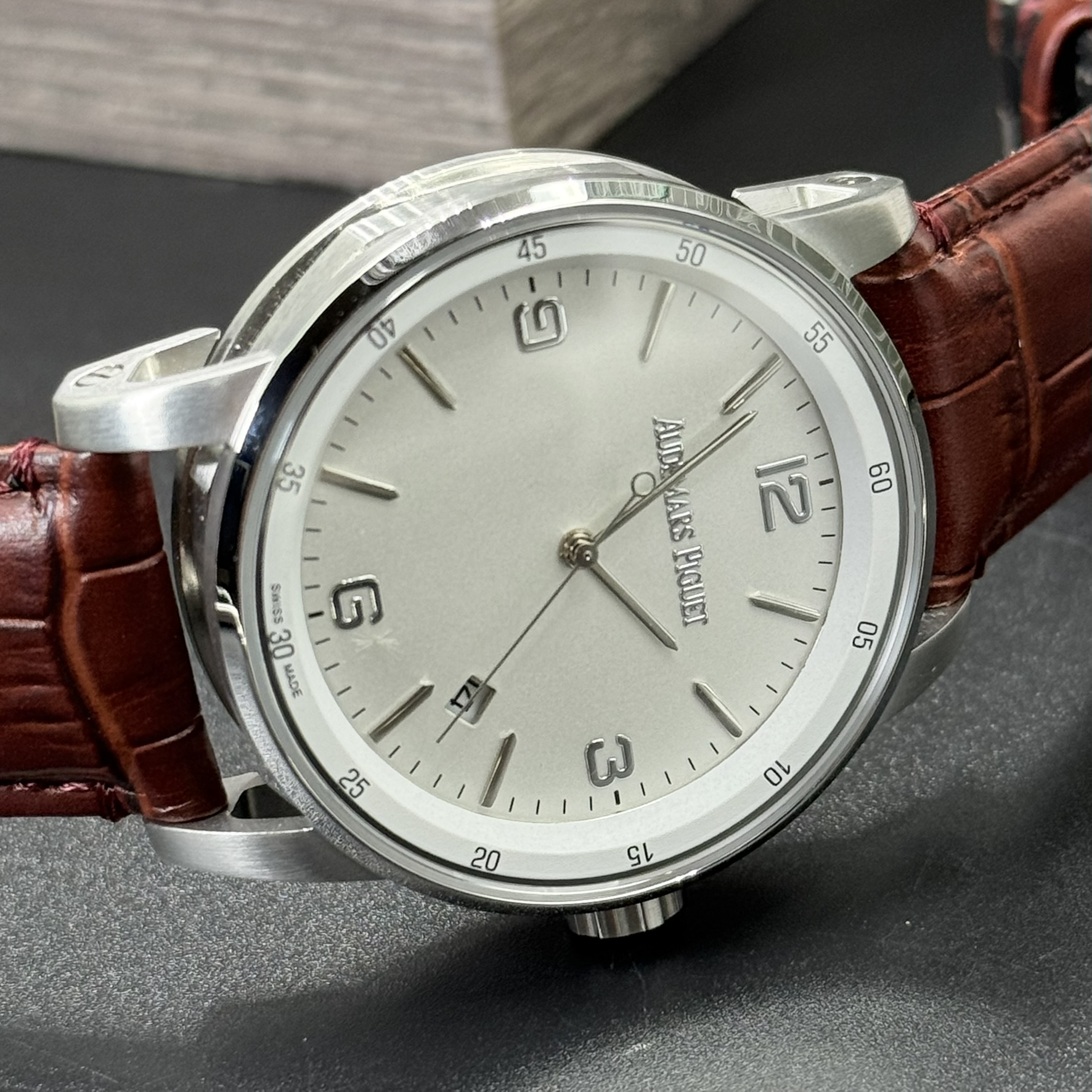 Audemars Piguet Code 11.59 Selfwinding Brown Belt White Dial Automatic Watch - Image 4