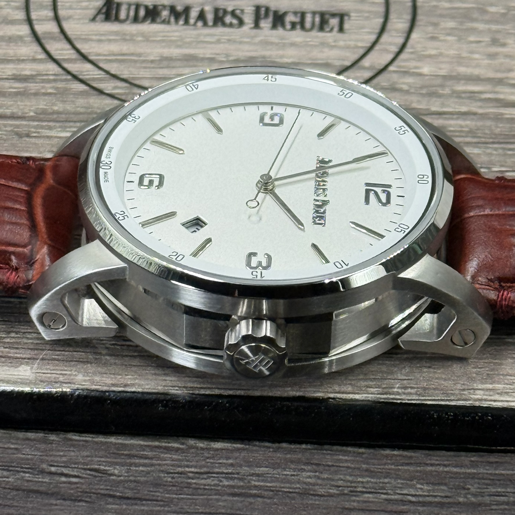 Audemars Piguet Code 11.59 Selfwinding Brown Belt White Dial Automatic Watch - Image 5