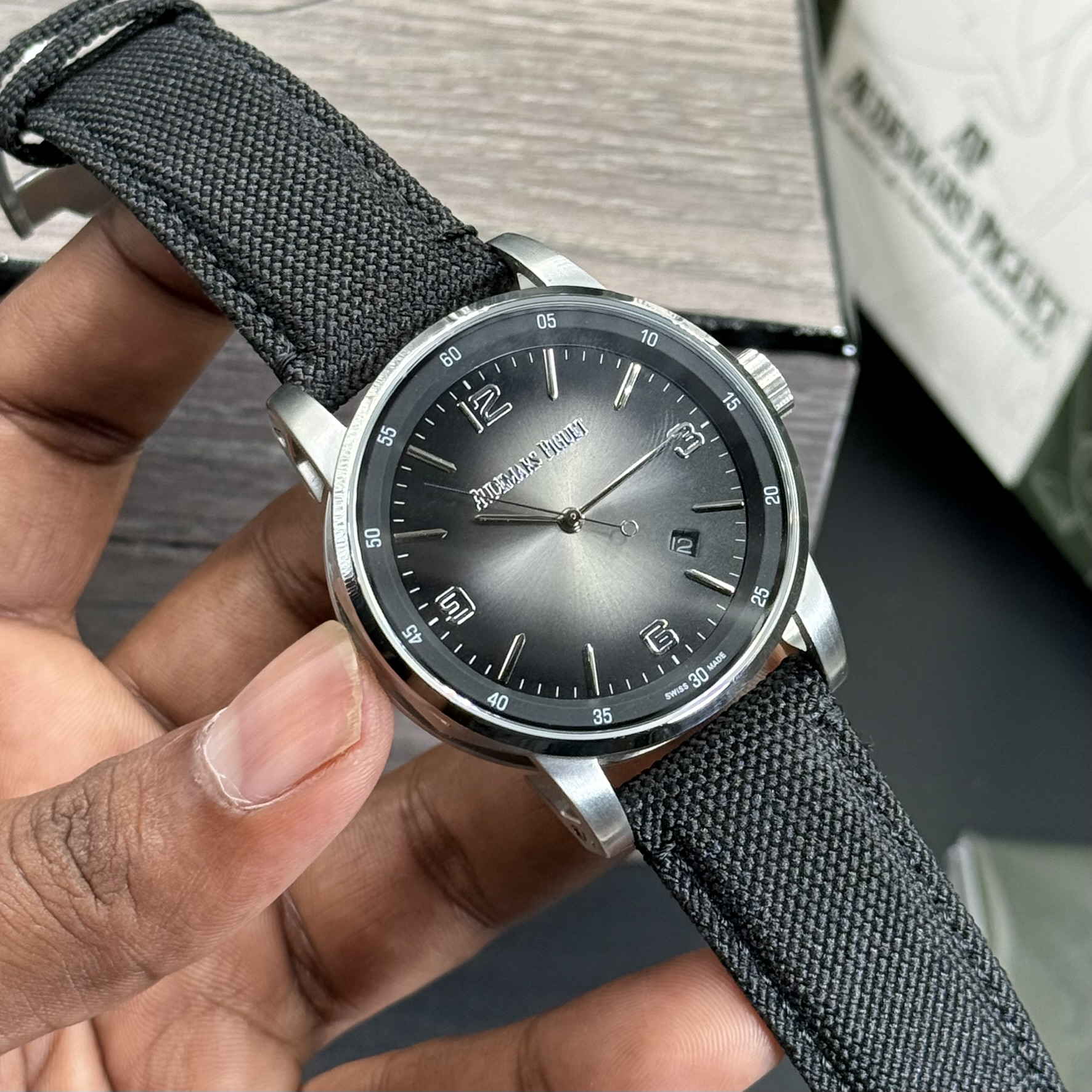 Audemars Piguet Code 11.59 Selfwinding Black Belt smoked grey sunburst lacquered Dial Automatic Watch - Image 2