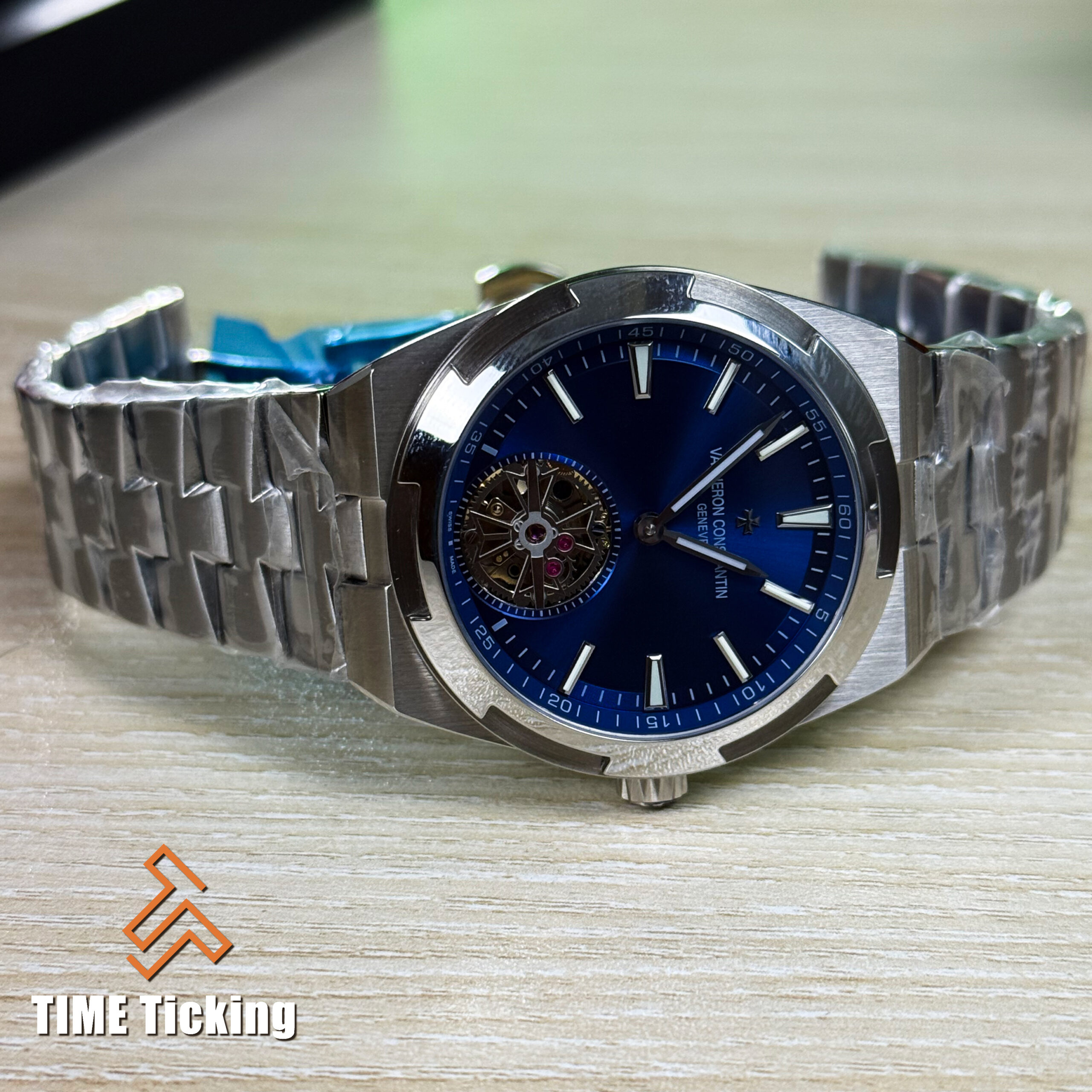 Vacheron Constantin Overseas Tourbillon Manual Winding Blue Dial Mens Watch - Image 2