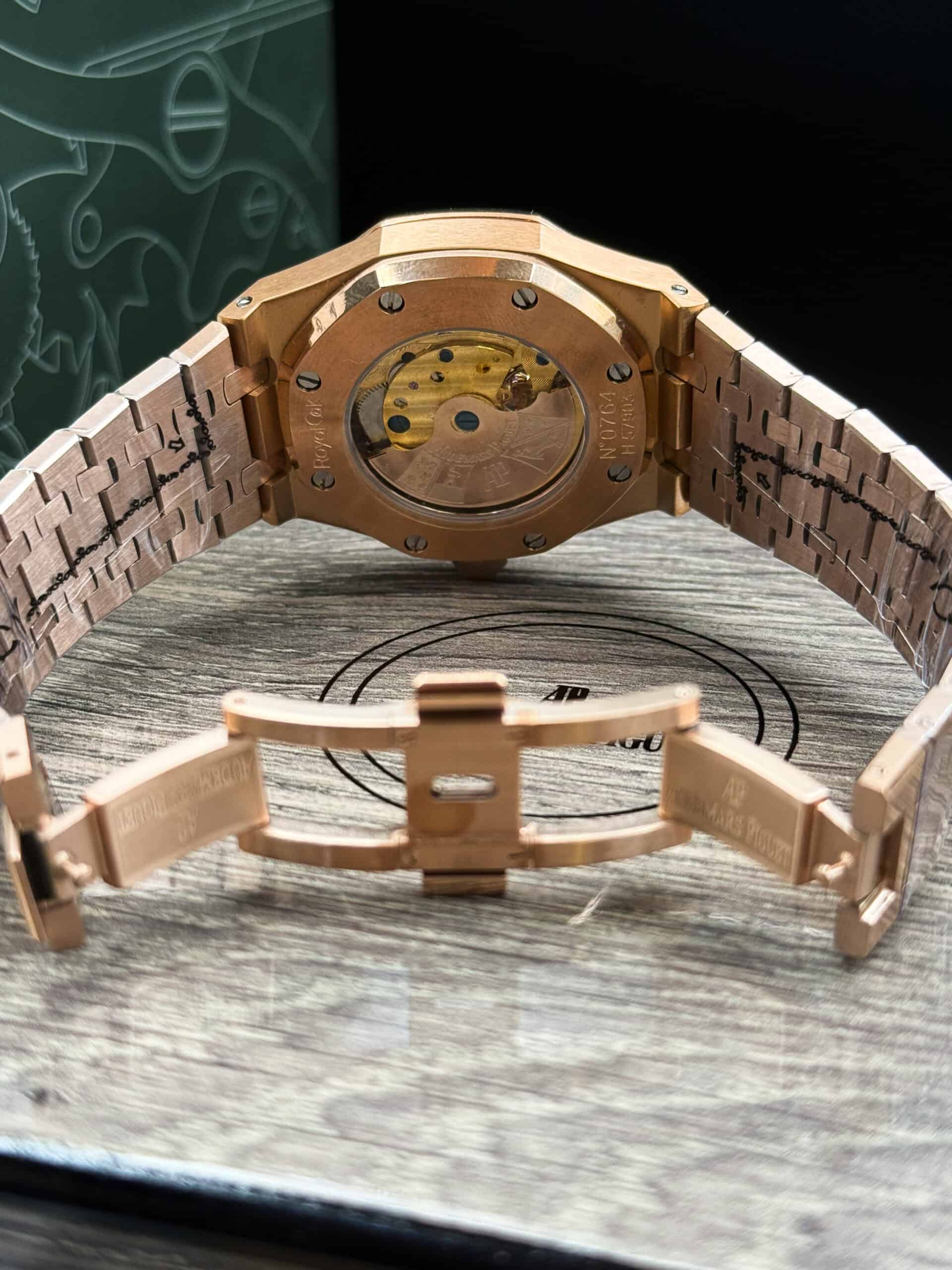 Audemars Piguet Royal Oak Tourbillon Automatic Watch Rose Gold Dial - Image 4