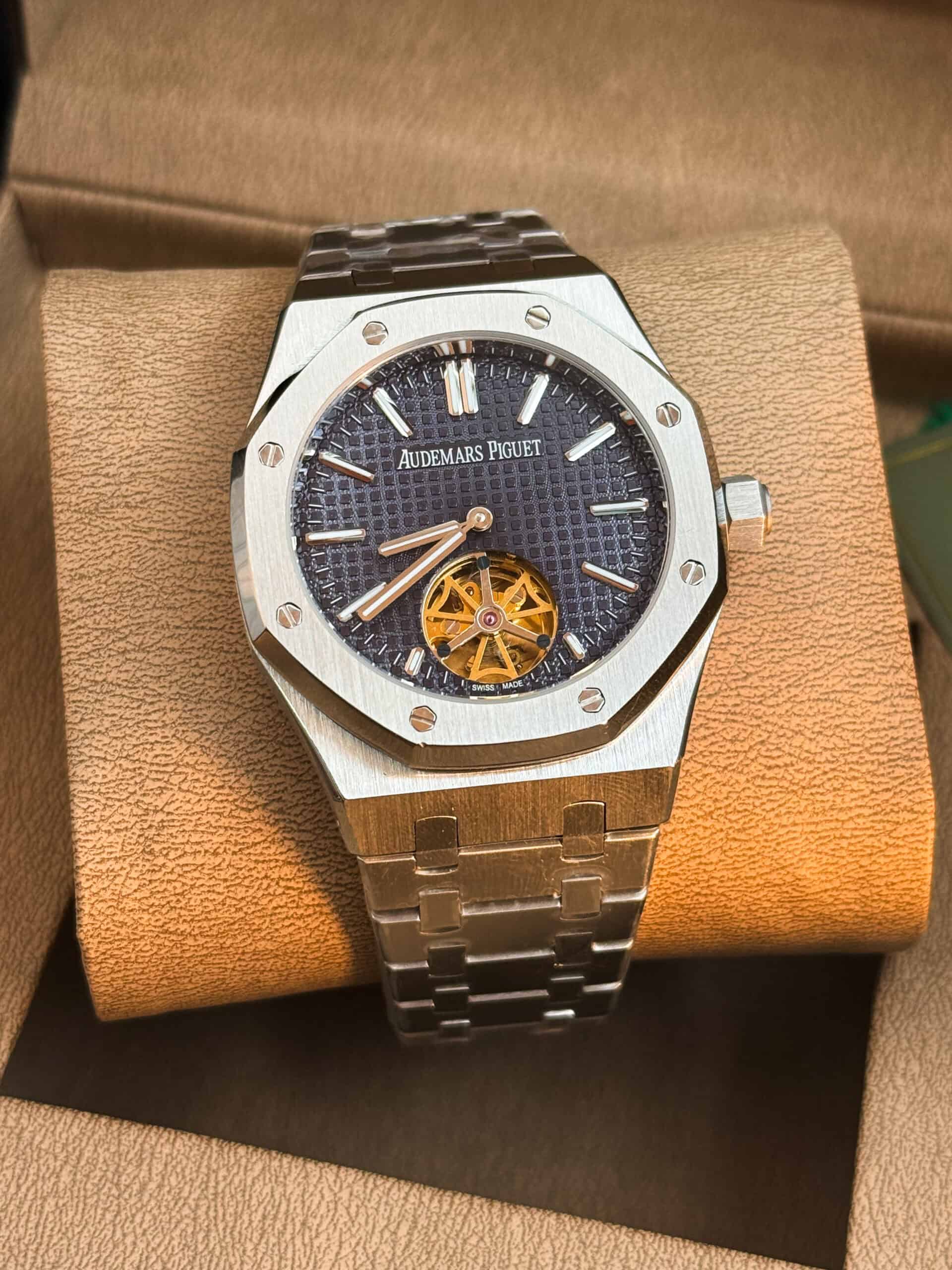 Audemars Piguet Royal Oak Tourbillon Automatic Watch Blue Dial - Image 2