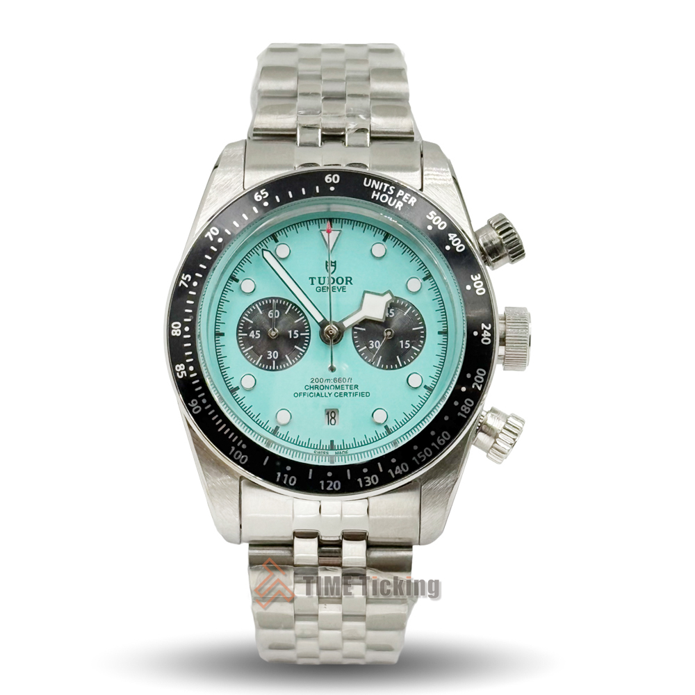 Tudor Black Bay Chrono 79360N 41mm turquoise blue dial luxury watch
