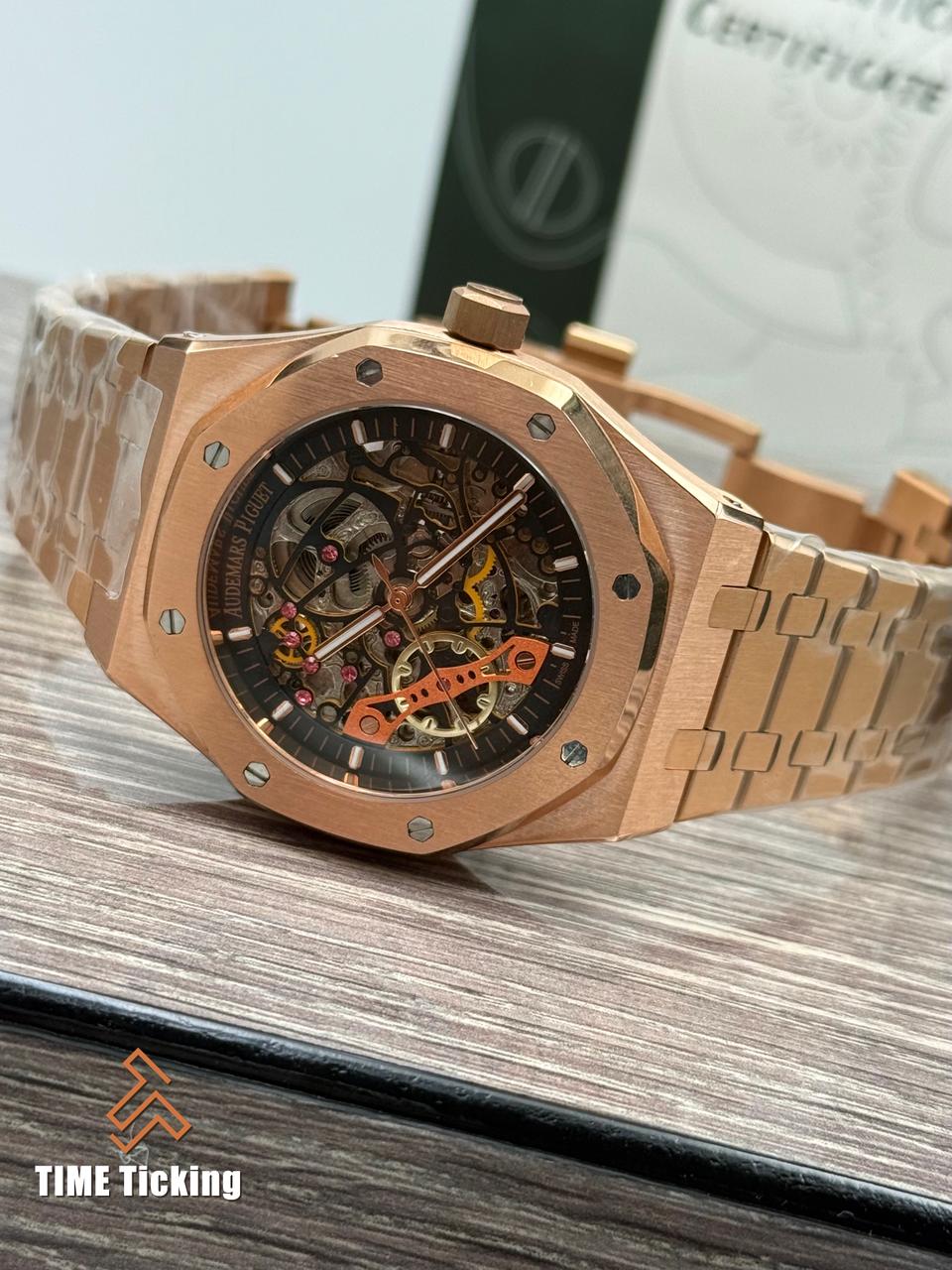 Audemars Piguet Royal Oak Double Balance Wheel Openworked Rose Gold Case - Image 3