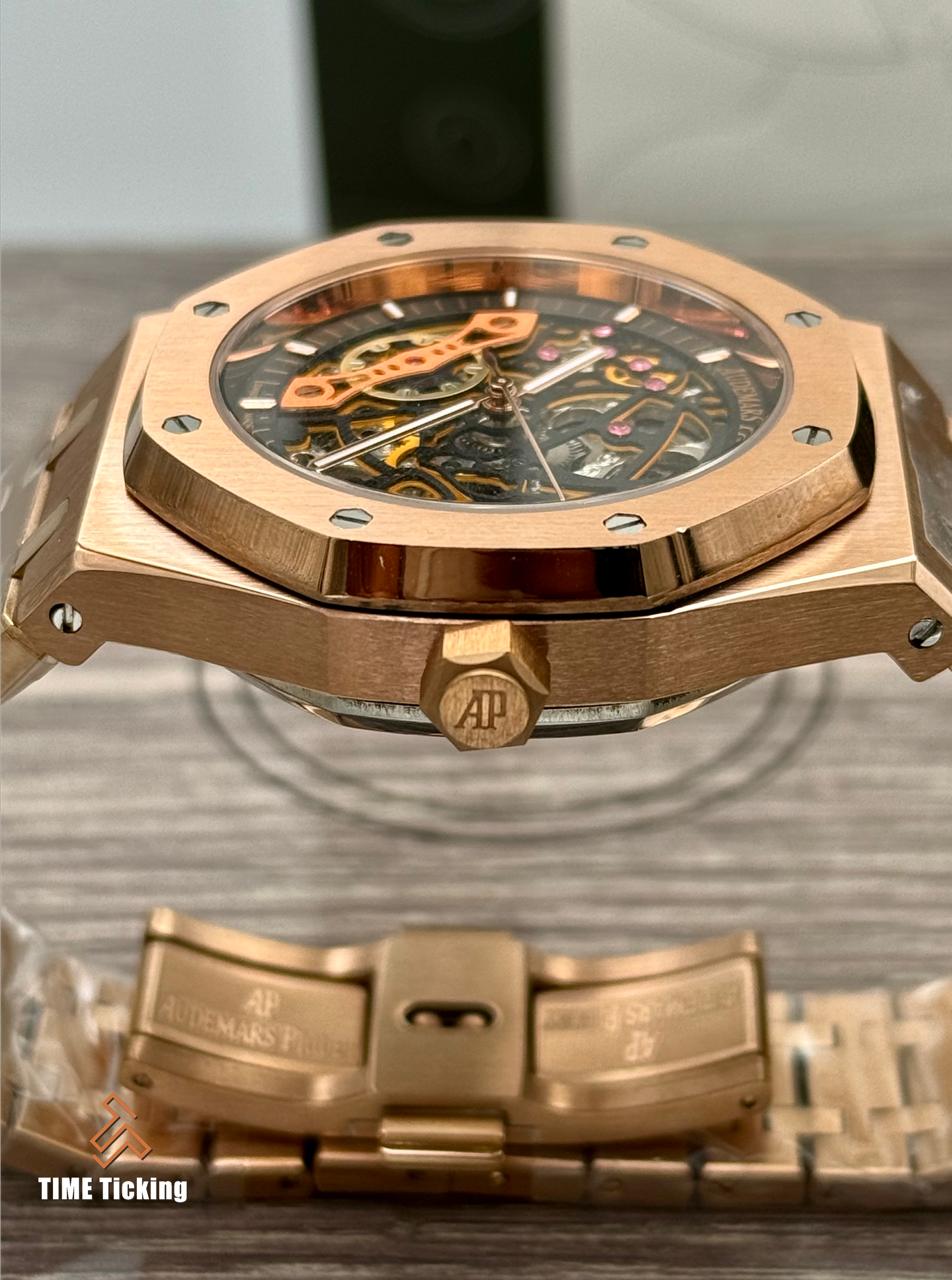 Audemars Piguet Royal Oak Double Balance Wheel Openworked Rose Gold Case - Image 4