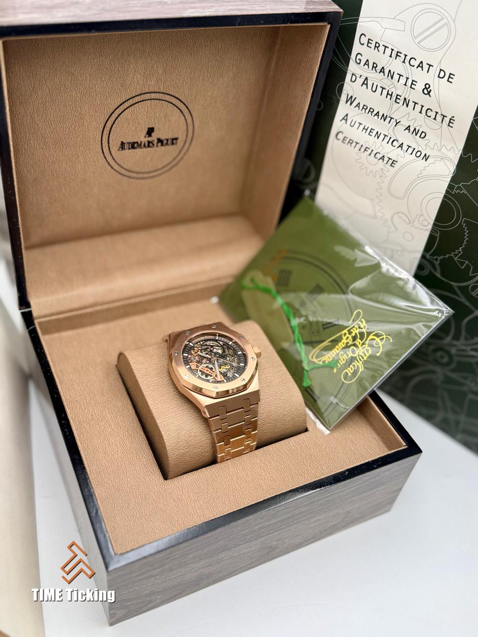 Audemars Piguet Royal Oak Double Balance Wheel Openworked Rose Gold Case - Image 6