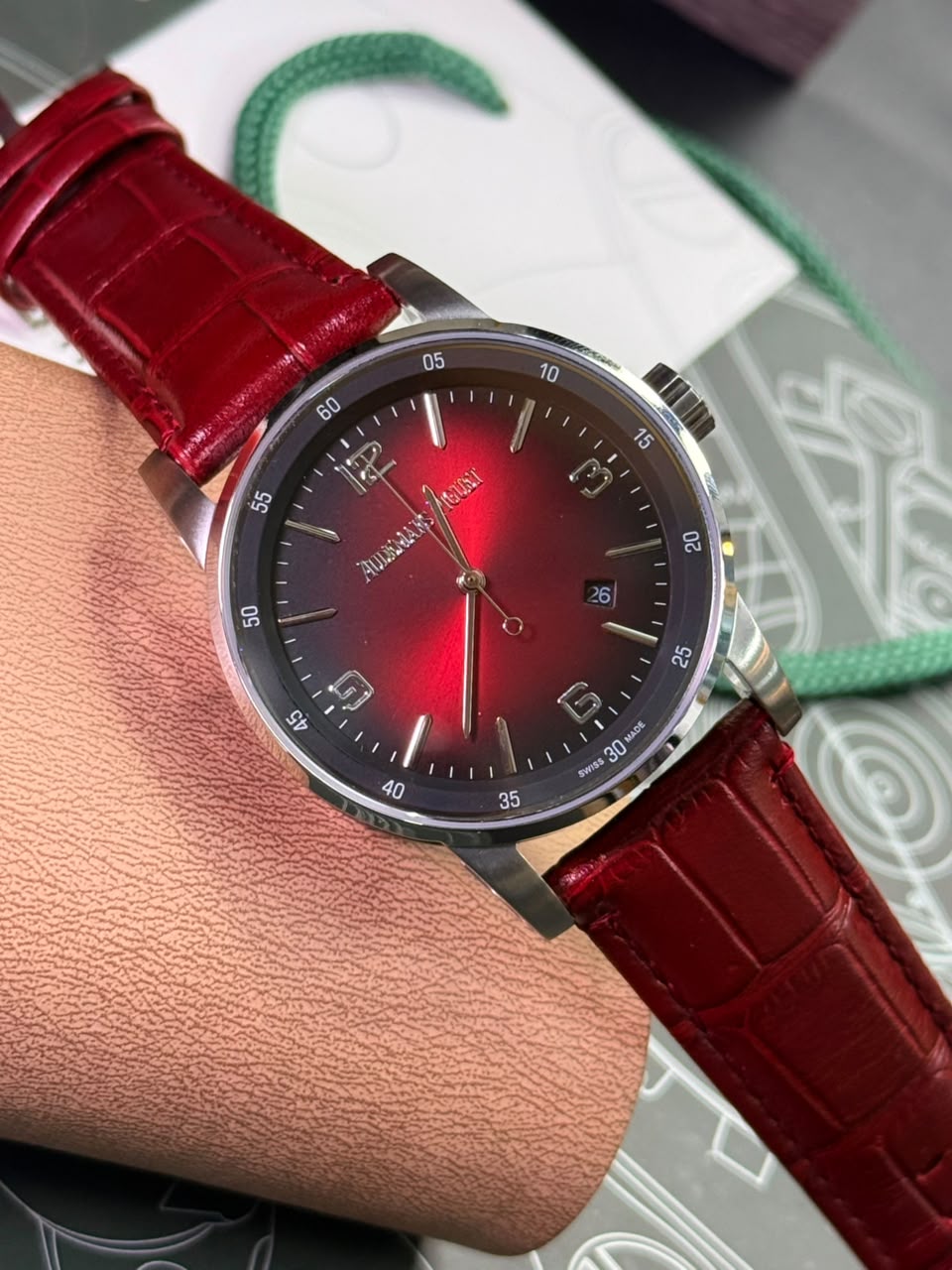 Audemars Piguet Code 11.59 Selfwinding Red Belt smoked burgundy lacquered Dial Automatic Watch - Image 2