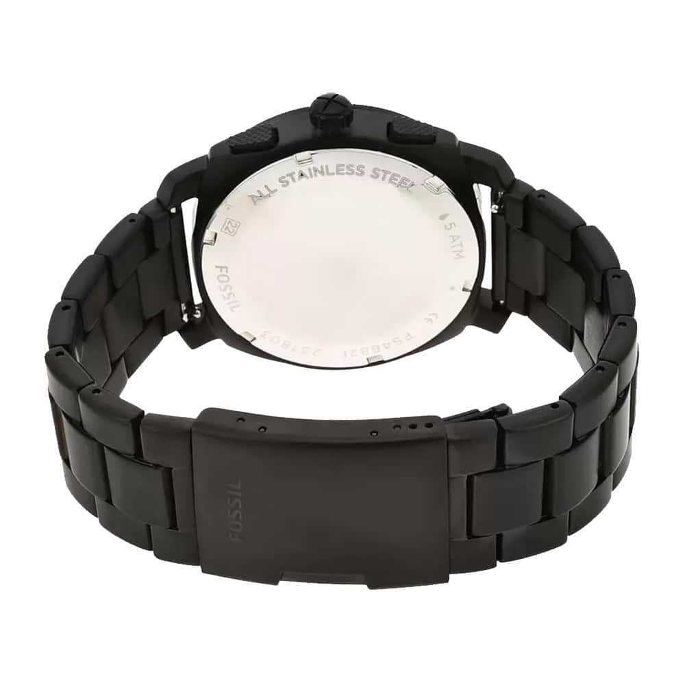 Fossil Machine Mid-Size Chronograph Black Stainless Steel Watch FS4682. - Image 5