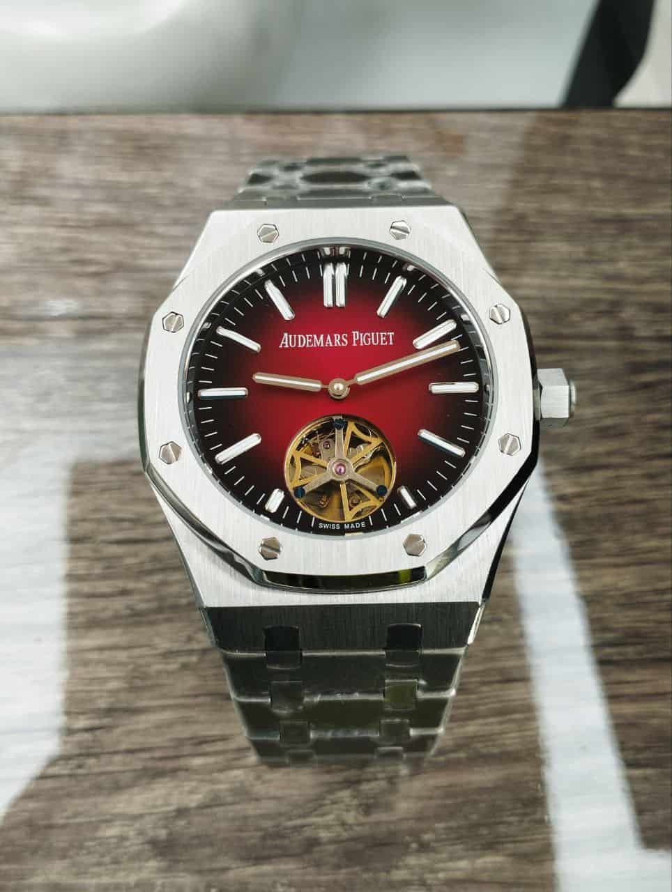 Audemars Piguet Royal Oak Tourbillon Automatic Watch Maroon Dial - Image 3