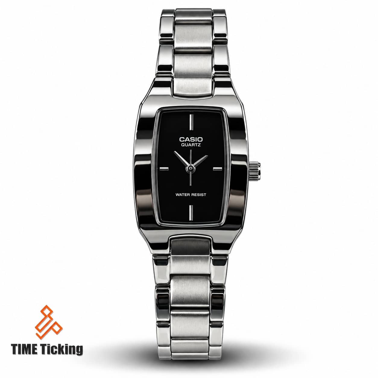 Casio LTP-1165A-1CDF women’s silver analog watch with stainless steel bracelet, mineral glass and Japan movement
