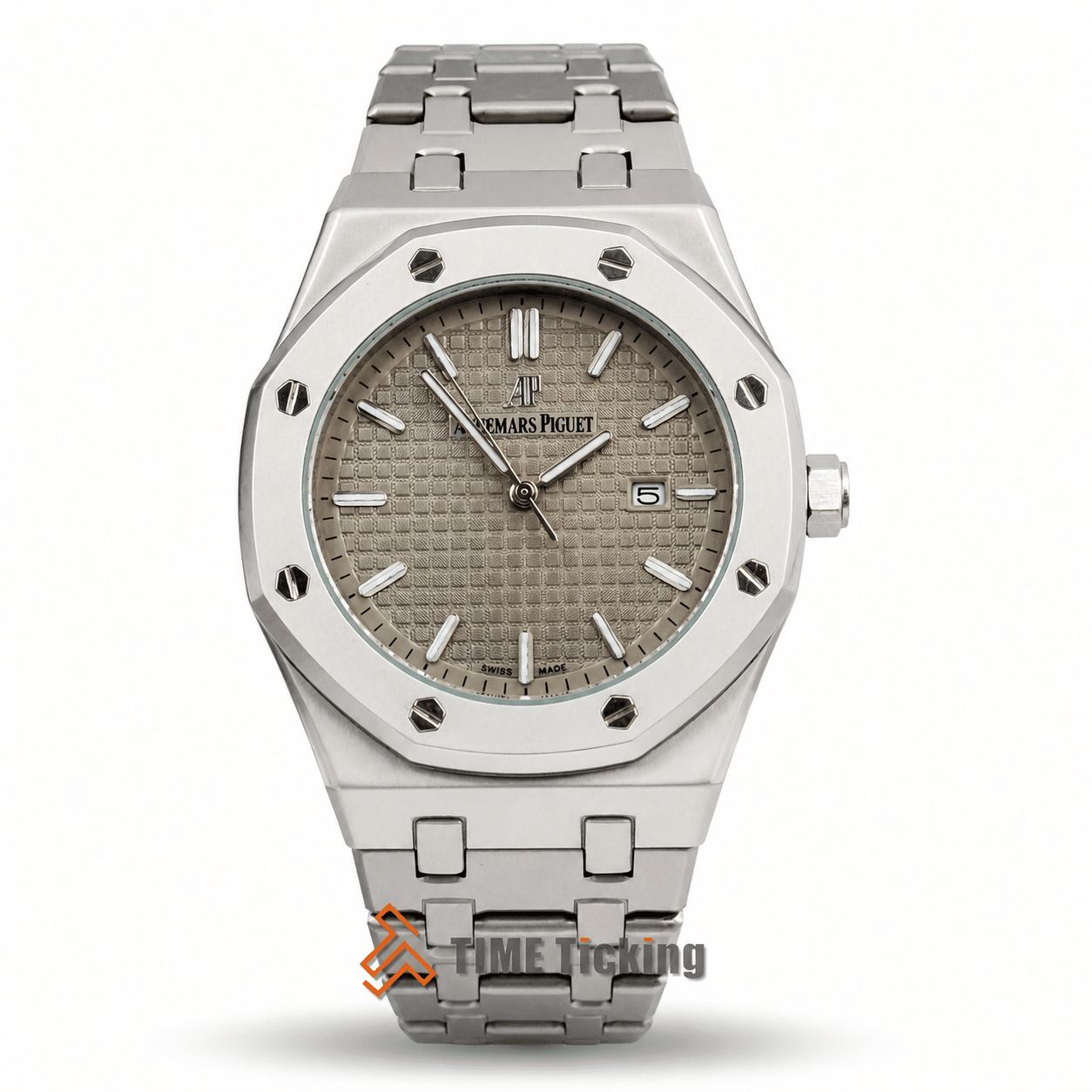 Audemars Piguet Royal Oak AA Grade Replica men's watch with grey dial and stainless steel case