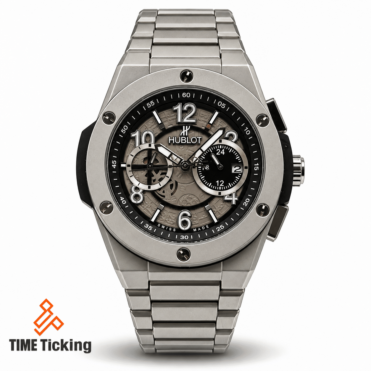 Hublot Big Bang Unico Essential Grey men's watch with steel bracelet and sapphire crystal