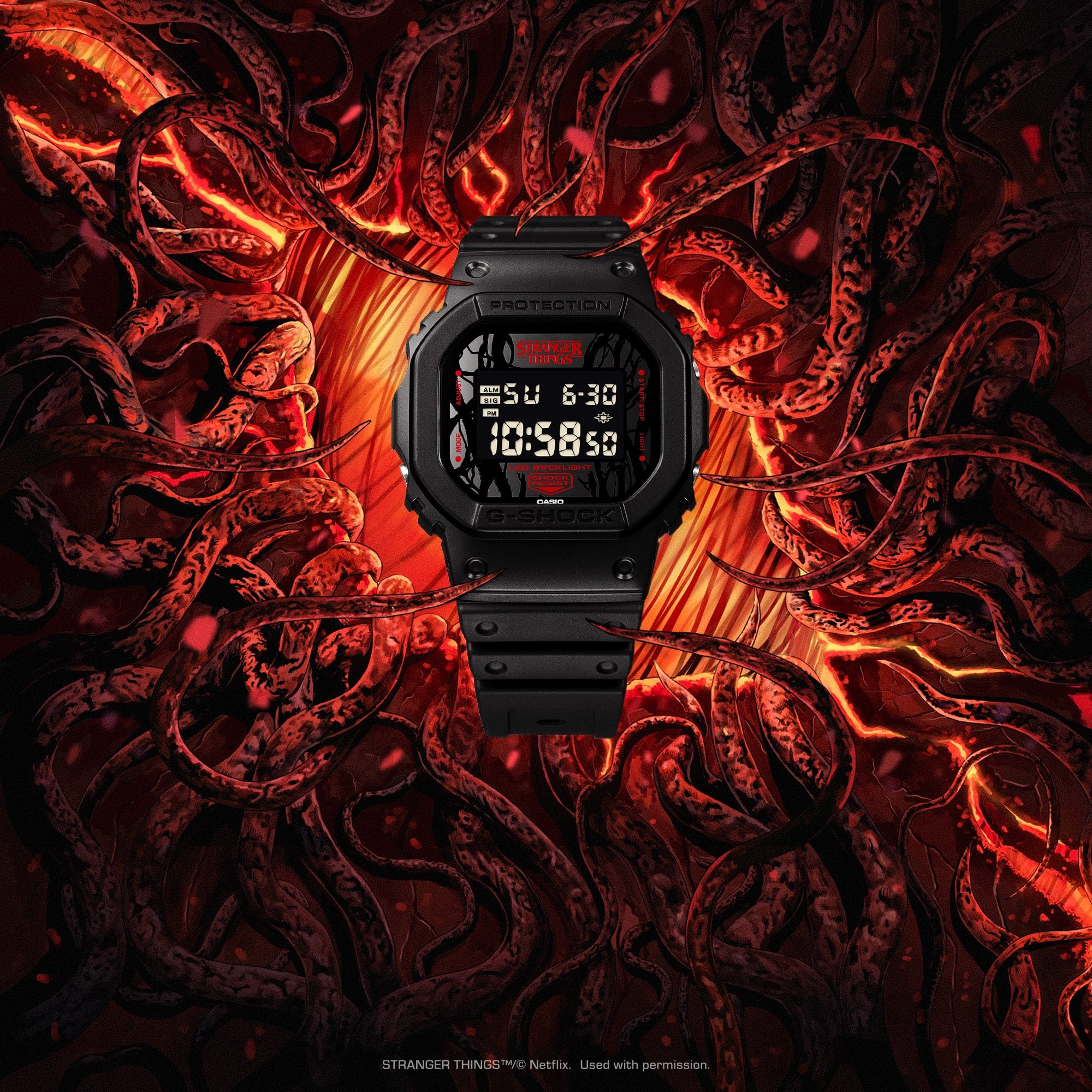 CASIO G-SHOCK X STRANGER THINGS DIGITAL WATCH DW-5600STT-1DR - Image 2