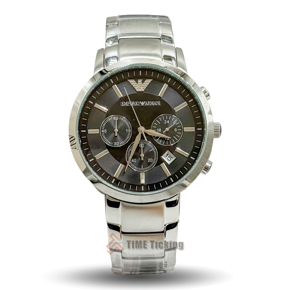 Emporio Armani Renato Chronograph Black Dial Quartz Men’s Watch.