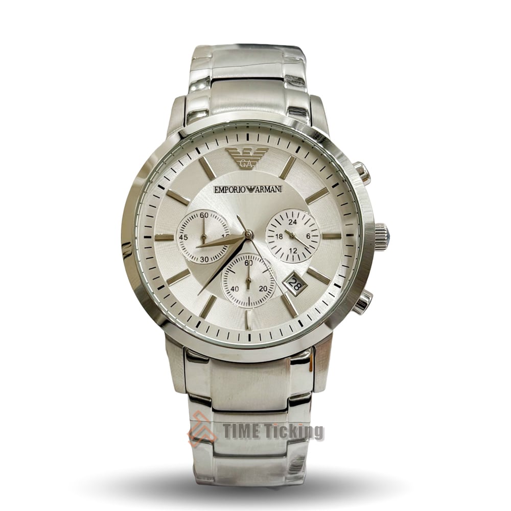 Emporio Armani Renato Chronograph Silver Dial Men’s Watch