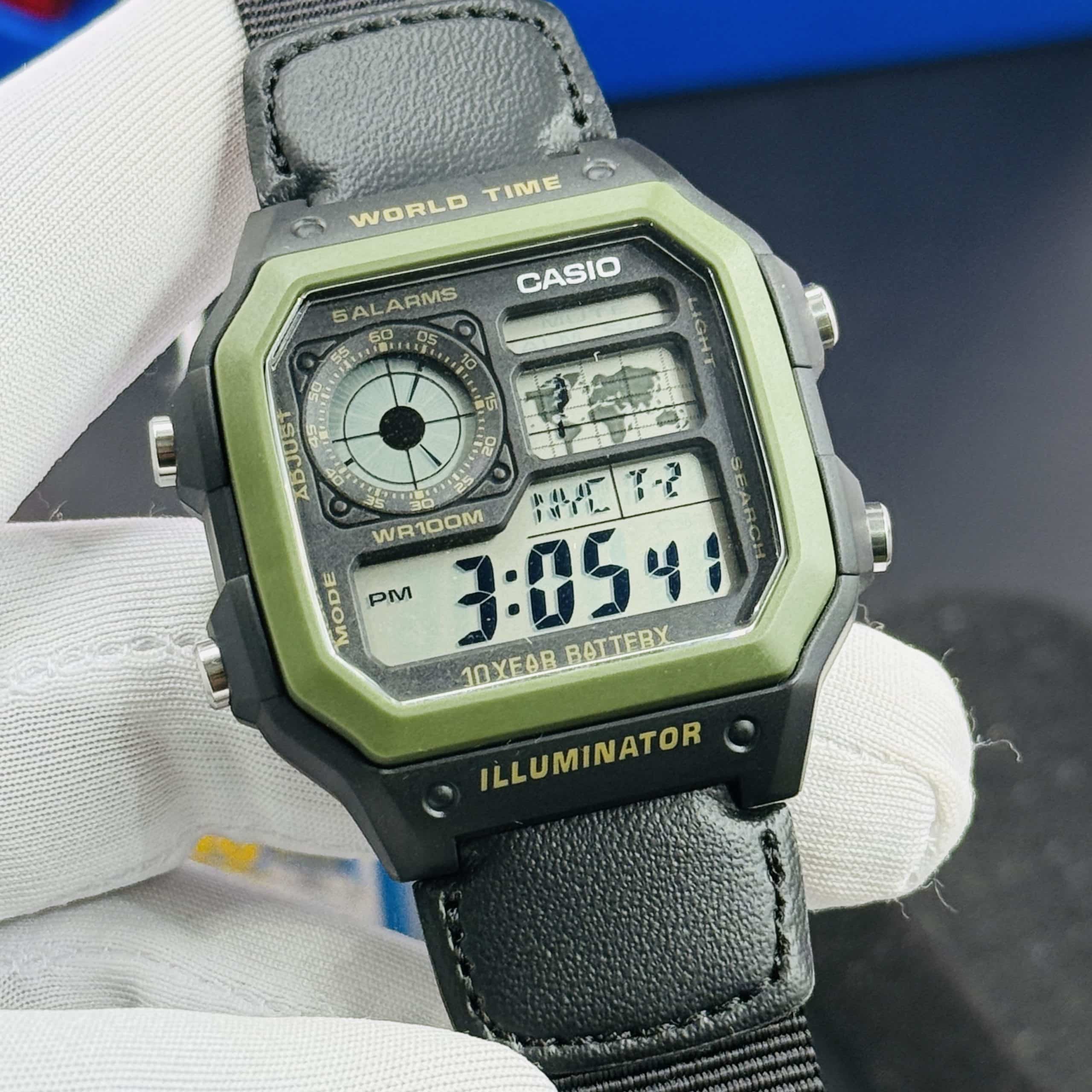 Casio Youth Series AE-1200WHB-1BVDF World Time Digital Watch. - Image 2