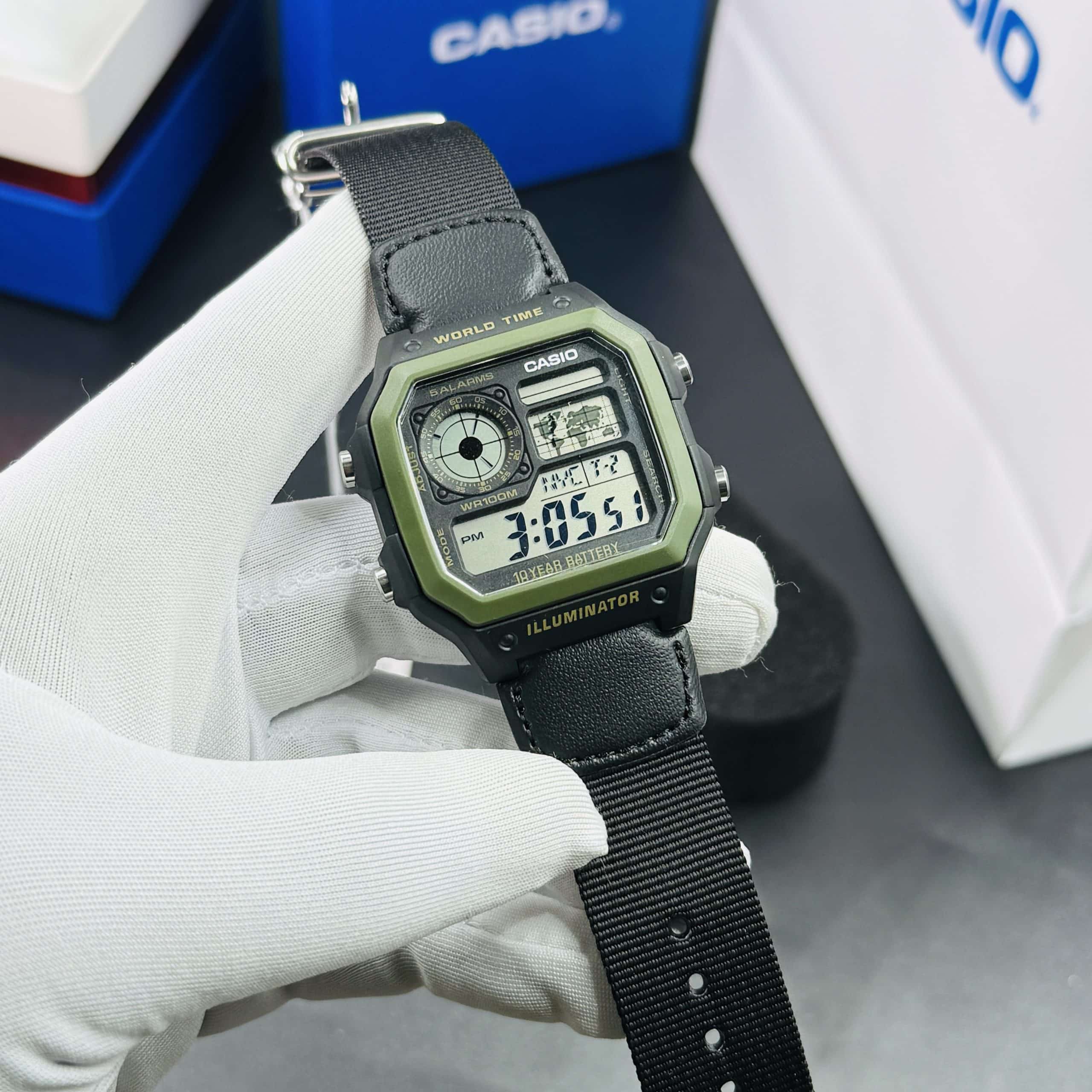 Casio Youth Series AE-1200WHB-1BVDF World Time Digital Watch. - Image 3