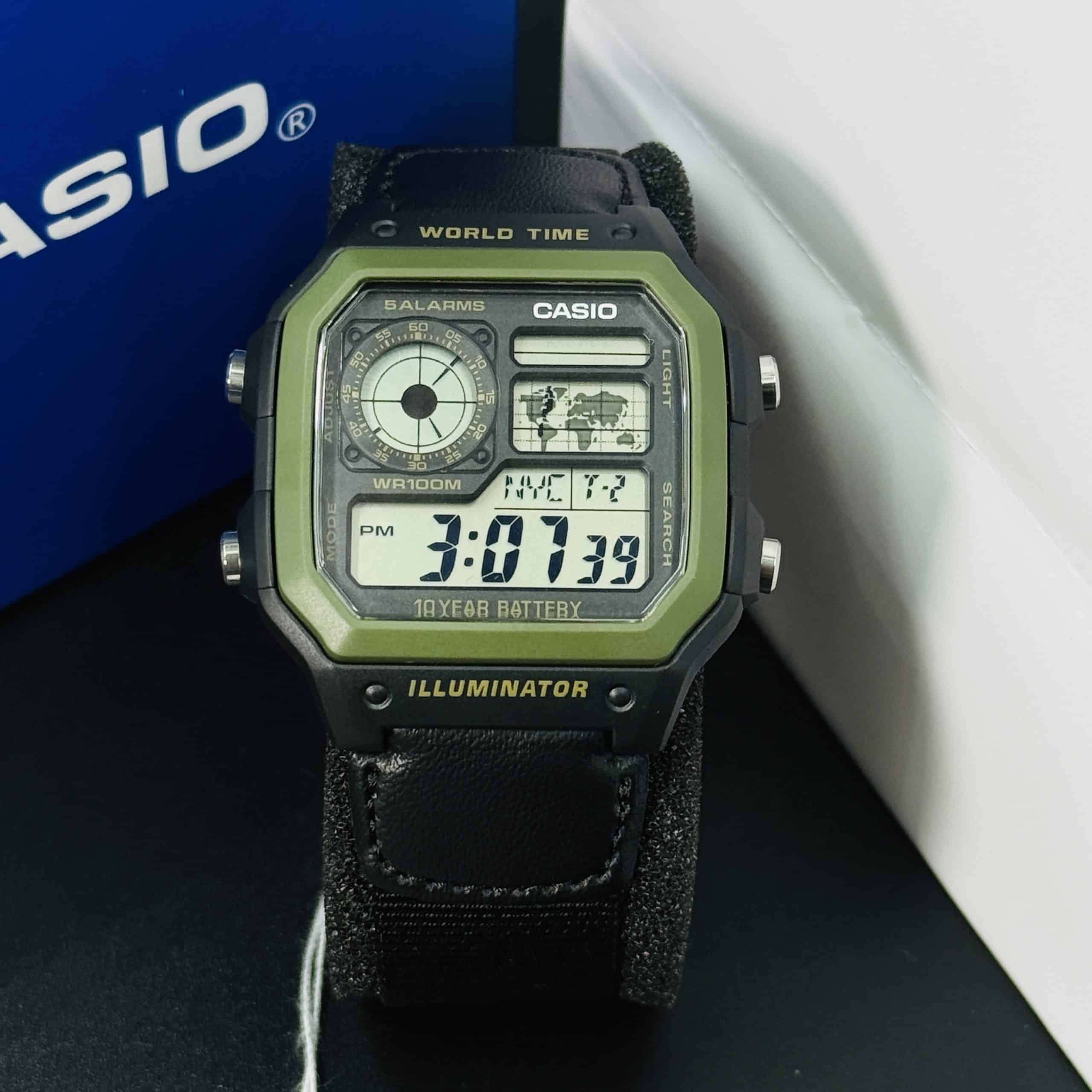 Casio Youth Series AE-1200WHB-1BVDF World Time Digital Watch. - Image 6