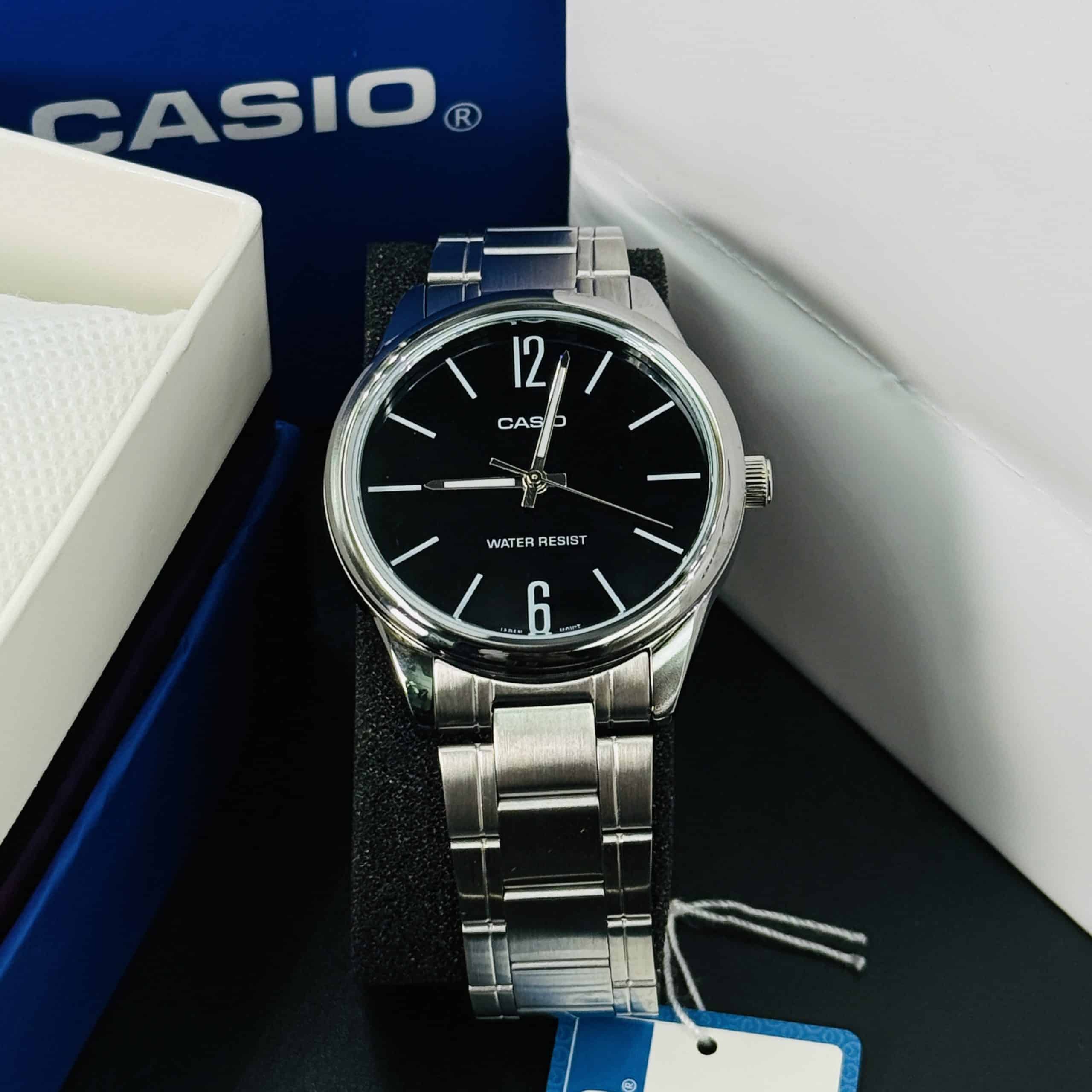 Casio Enticer Series MTP-V005D Stainless Steel Black Dial. - Image 7
