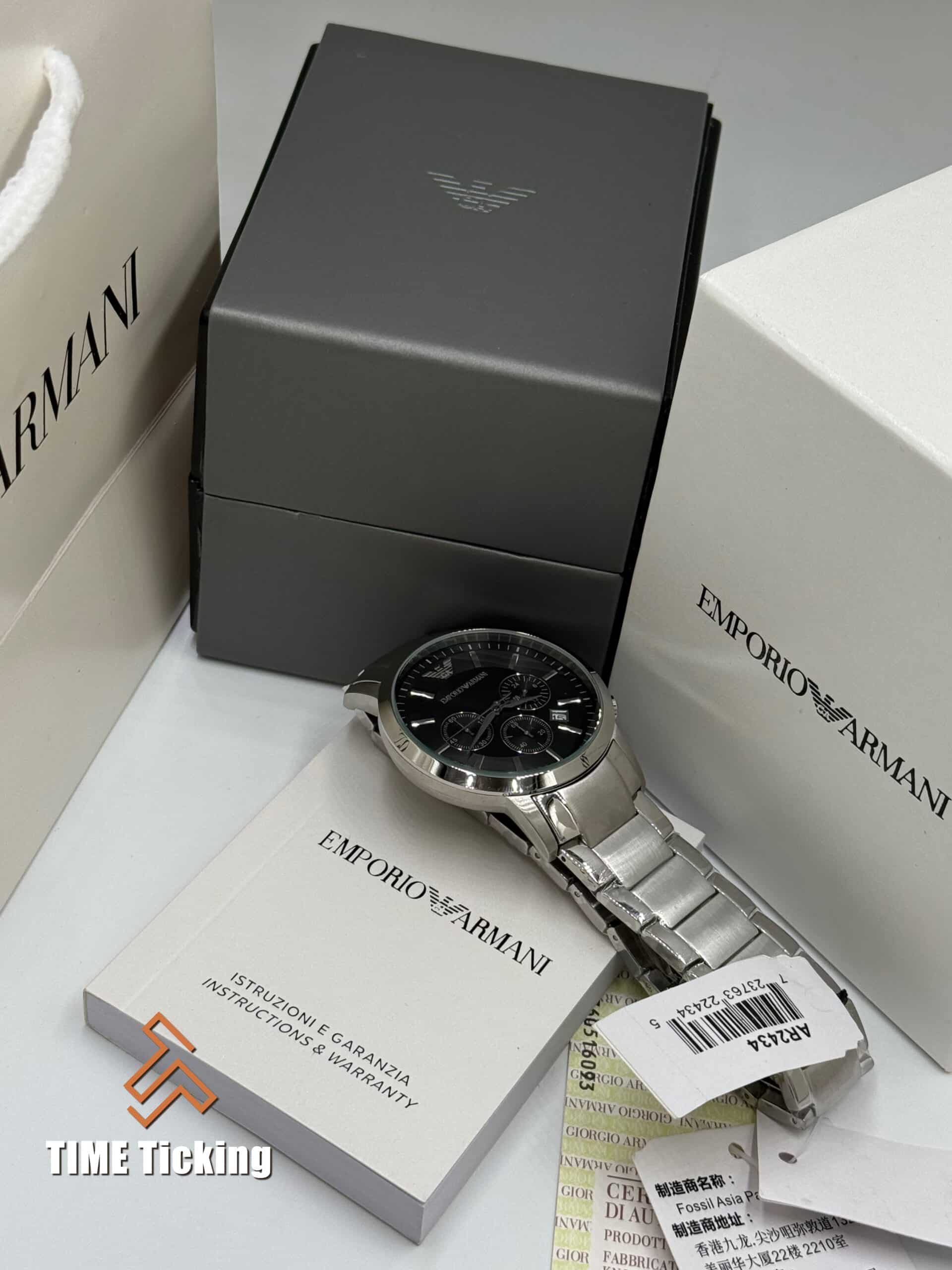 Emporio Armani Renato Chronograph Black Dial Quartz Men’s Watch. - Image 2