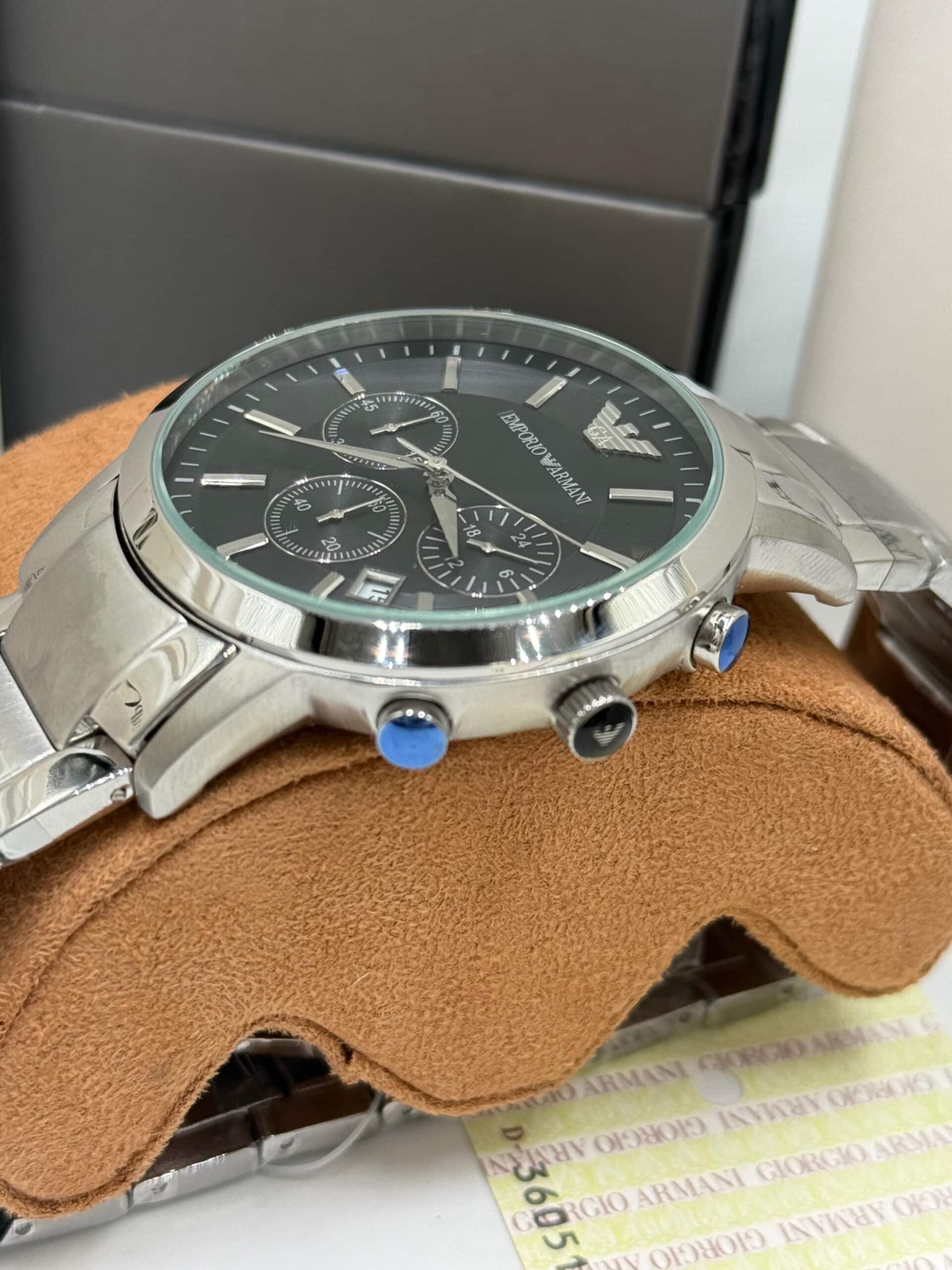 Emporio Armani Renato Chronograph Black Dial Quartz Men’s Watch. - Image 4