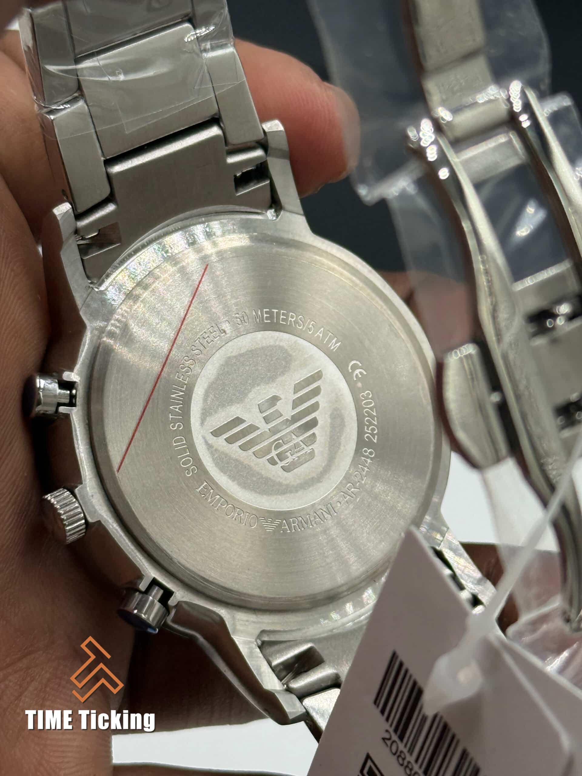 Emporio Armani Renato Chronograph Silver Dial Quartz Men’s Watch. - Image 4