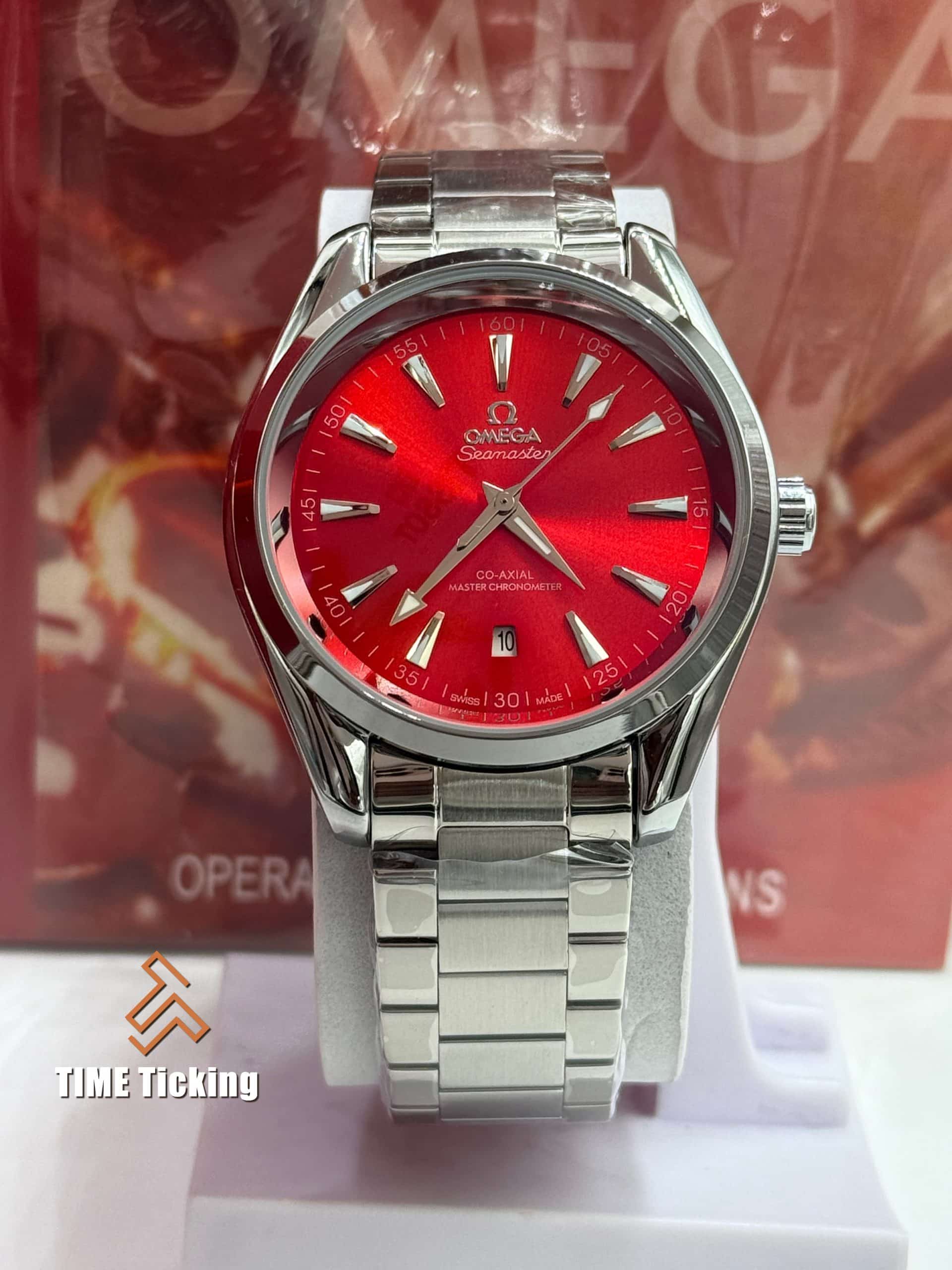 Omega Seamaster Aqua Terra Co-Axial Master Red Dial men’s watch - Image 7