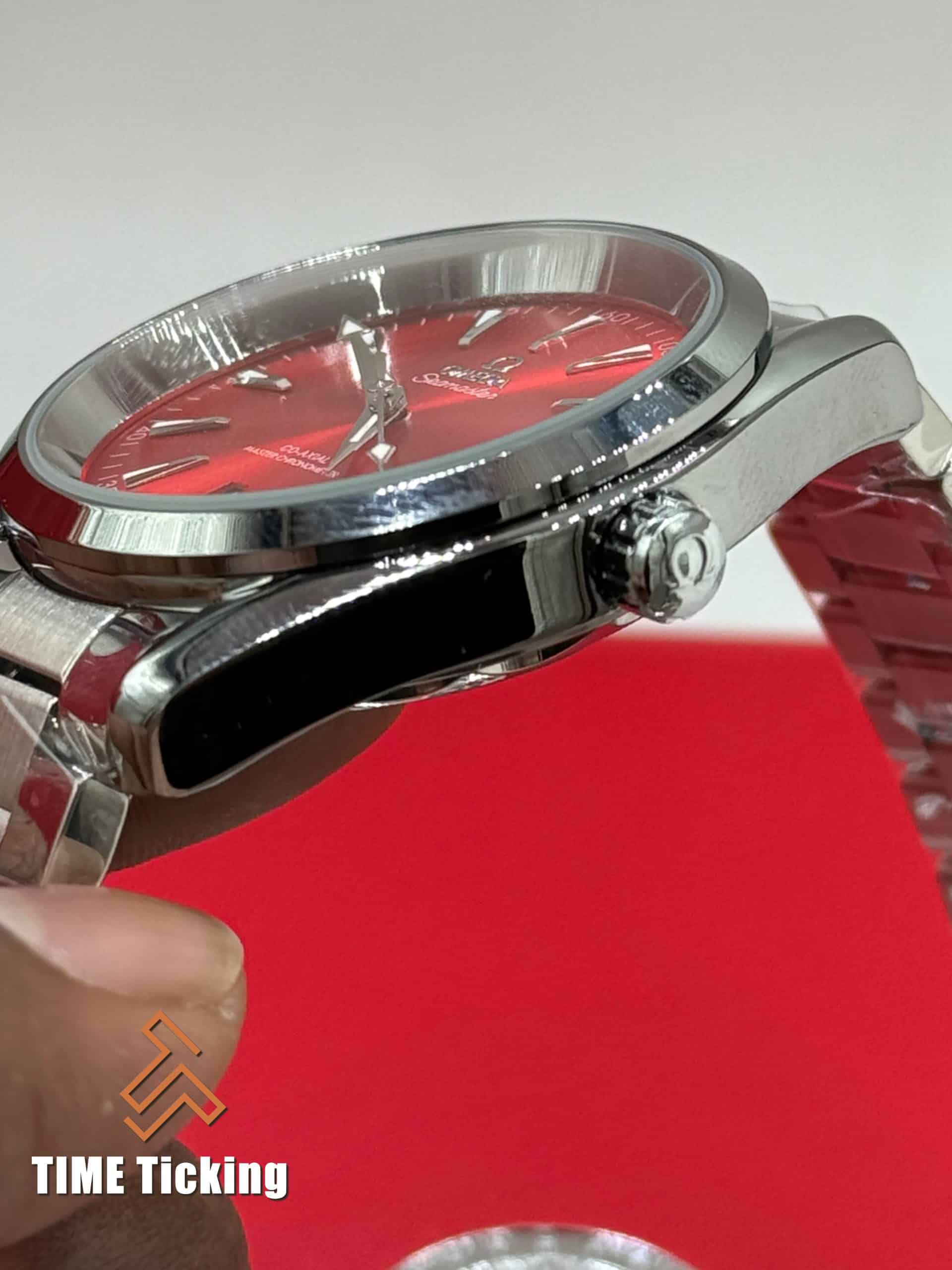 Omega Seamaster Aqua Terra Co-Axial Master Red Dial men’s watch - Image 3