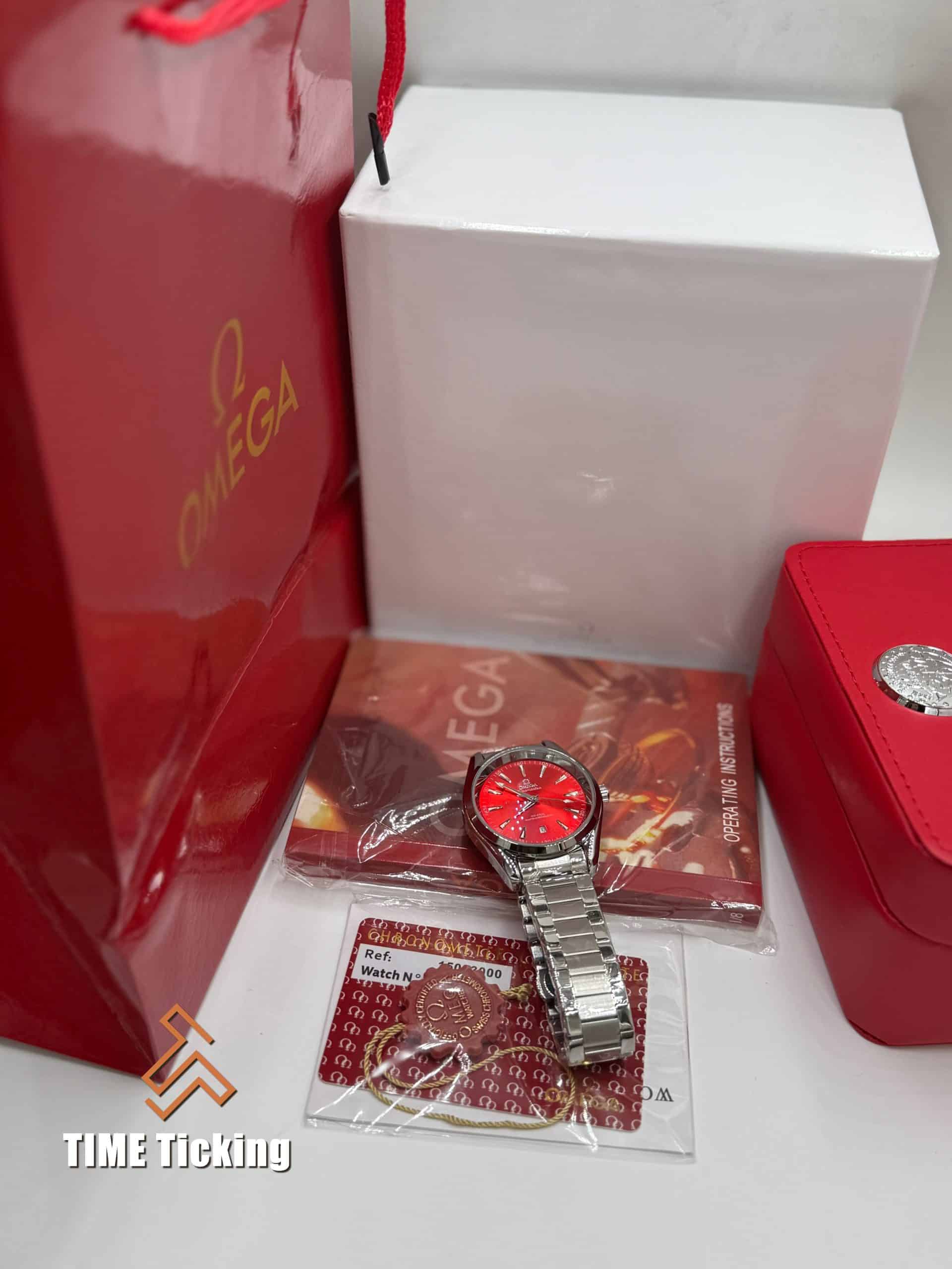 Omega Seamaster Aqua Terra Co-Axial Master Red Dial men’s watch - Image 9
