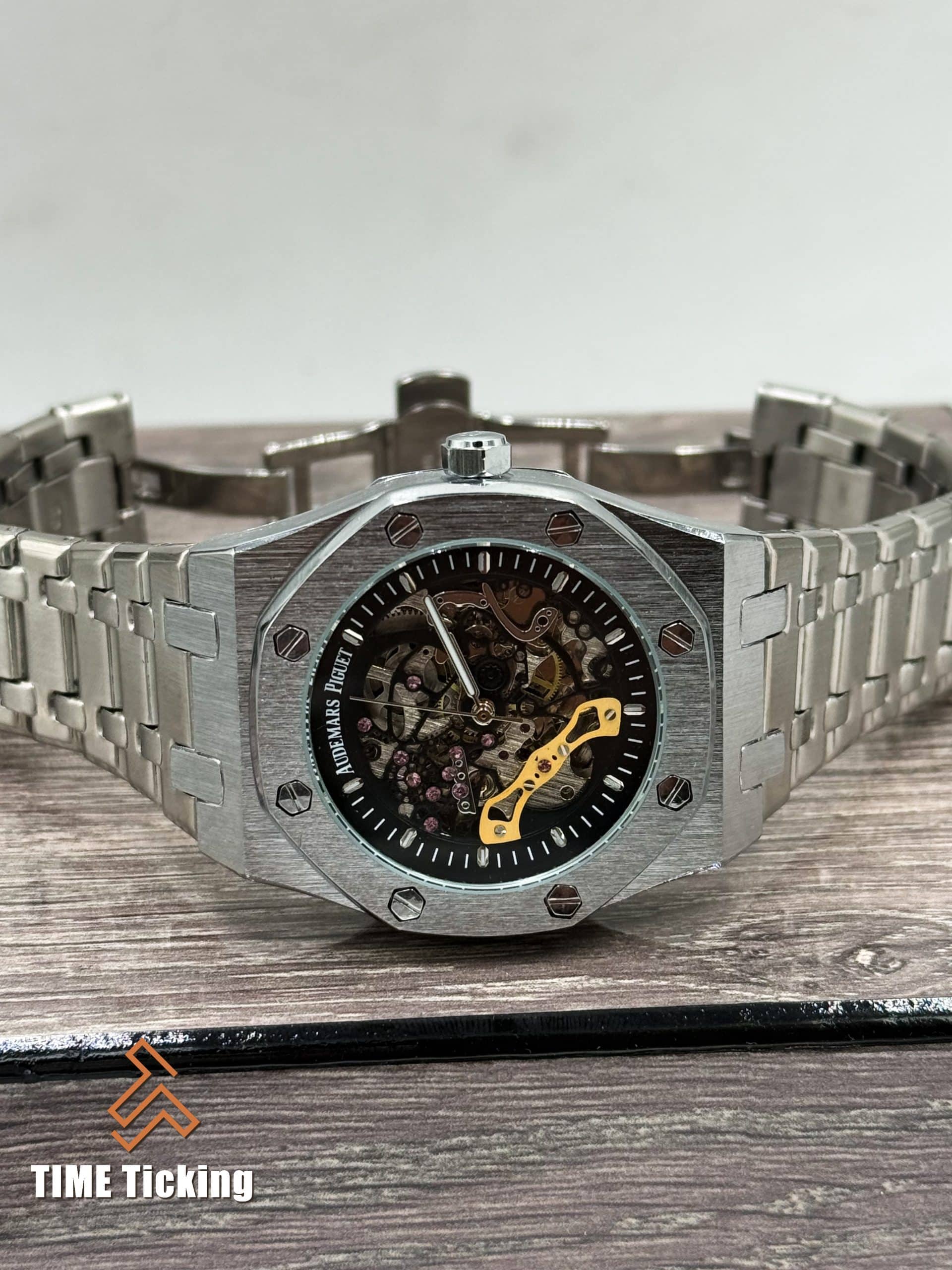 Audemars Piguet Royal Oak Skeleton Dial Stainless Steel Silver Case Automatic Watch - Image 3