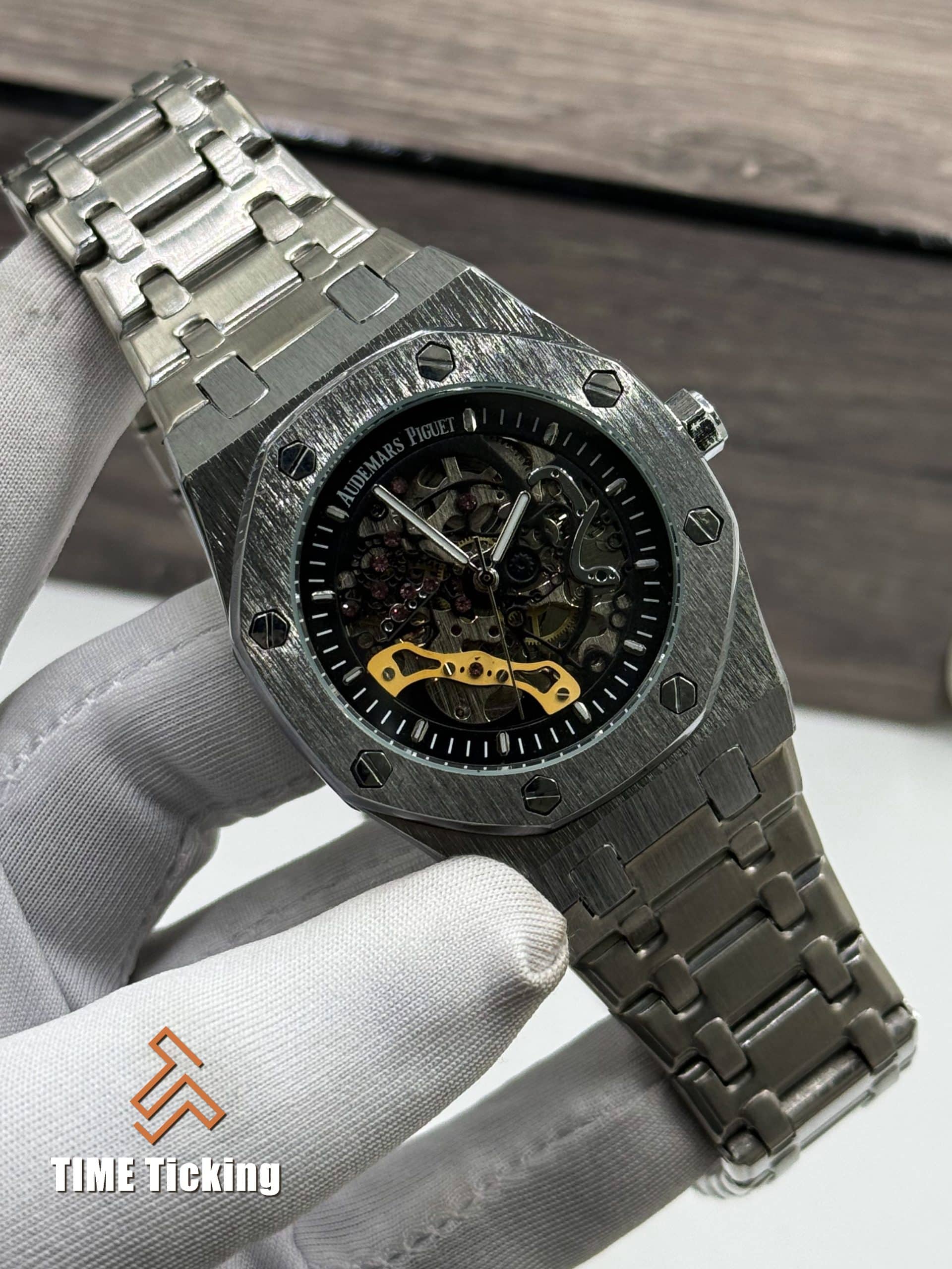 Audemars Piguet Royal Oak Skeleton Dial Stainless Steel Silver Case Automatic Watch - Image 2