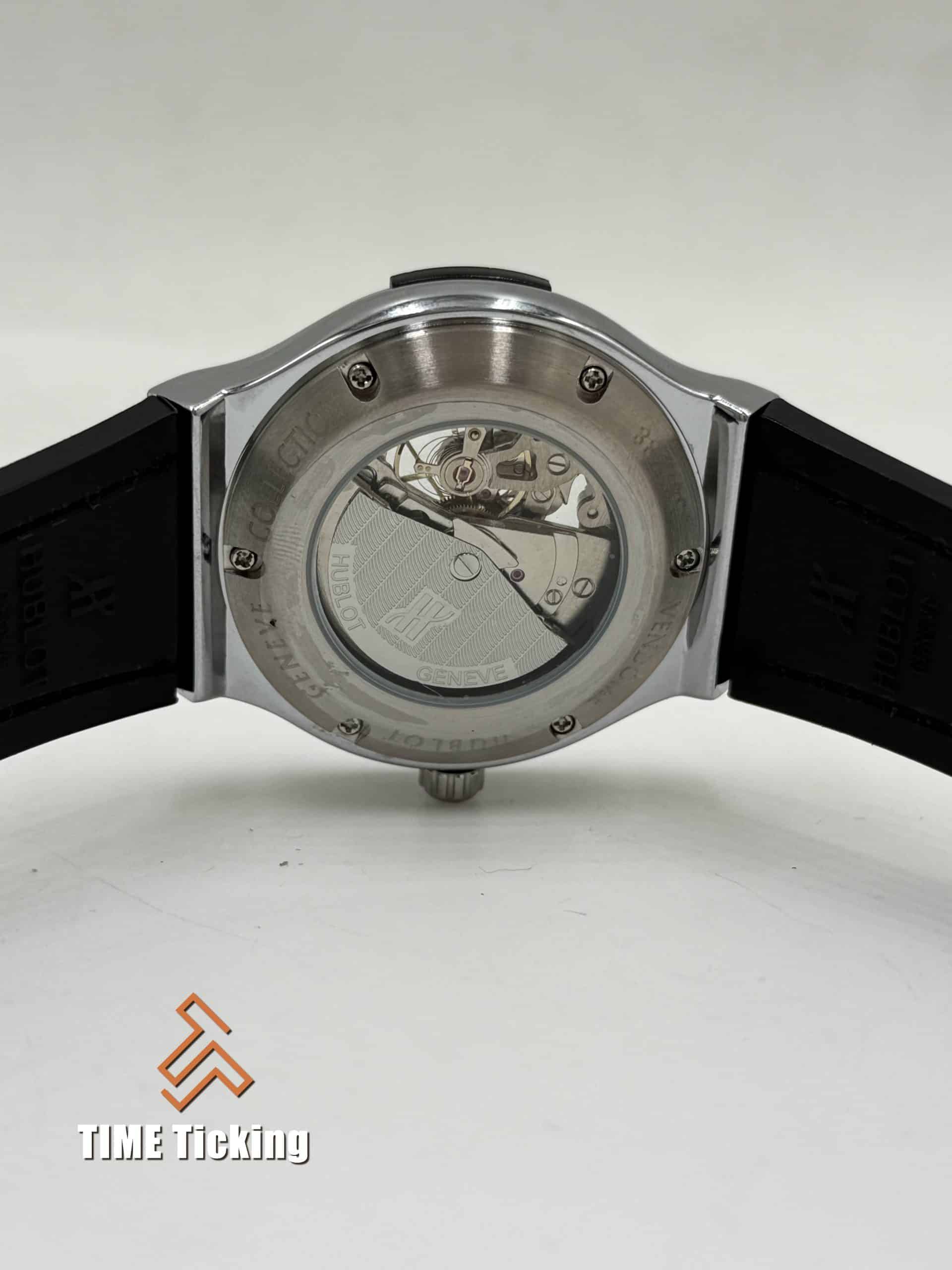 Hublot Luxury Automatic Mechanical Watch Skeleton Dial (silver) - Image 4