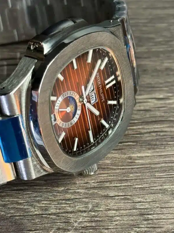 Patek Philippe Nautilus 40mm Stainless Steel Golden Brown dial. - Image 3