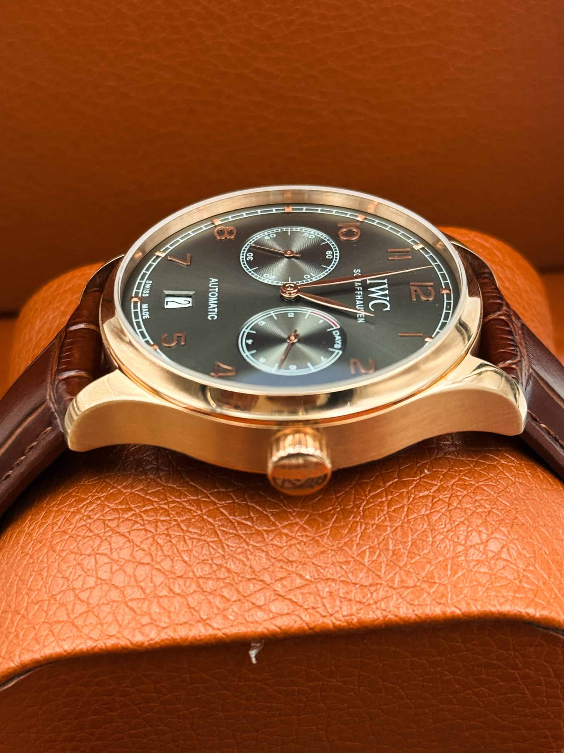 IWC Portugieser Automatic Brown Belt Dark Ash Dial Men’s Watch - Image 4