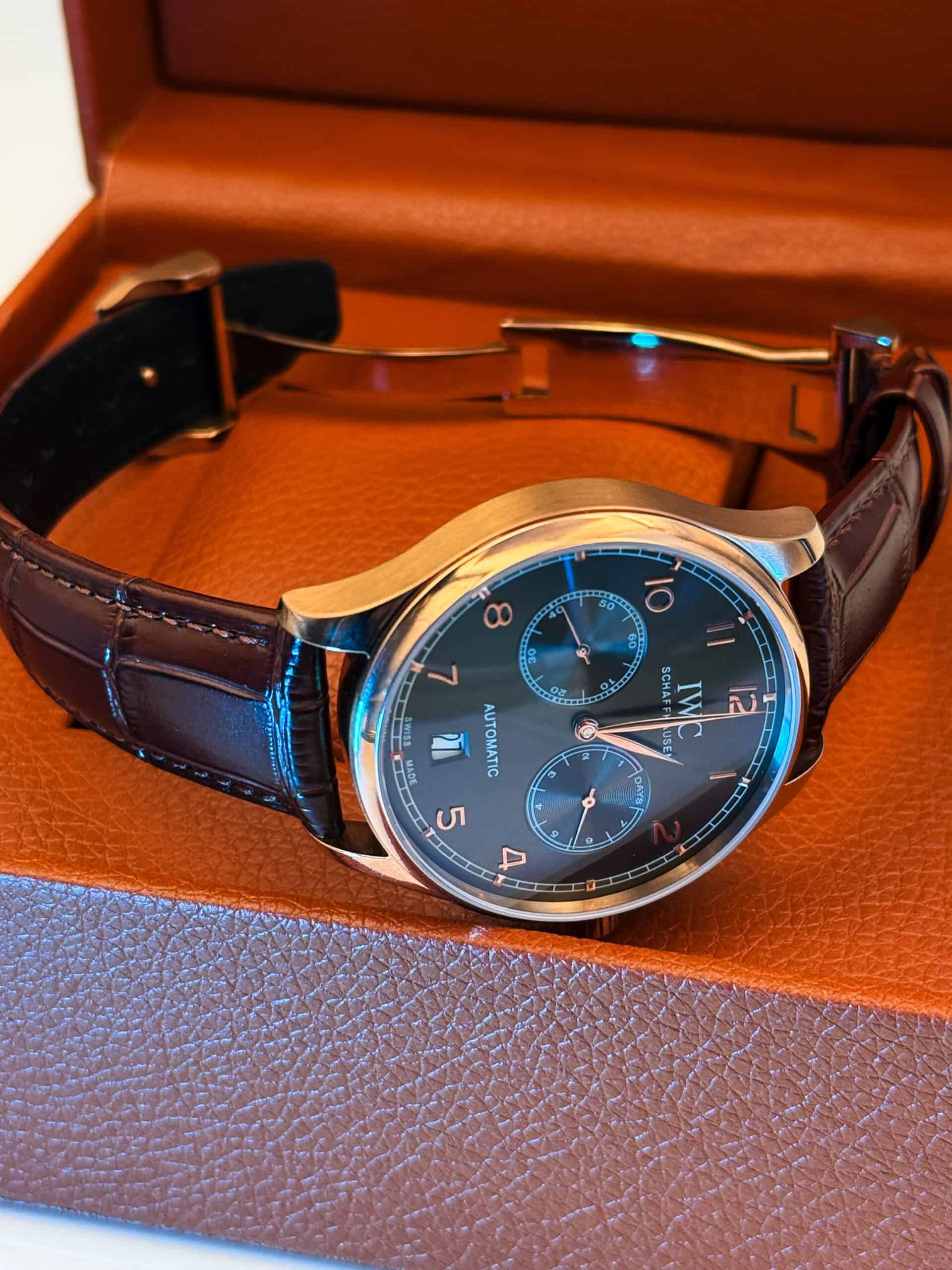 IWC Portugieser Automatic Brown Belt Dark Ash Dial Men’s Watch - Image 7