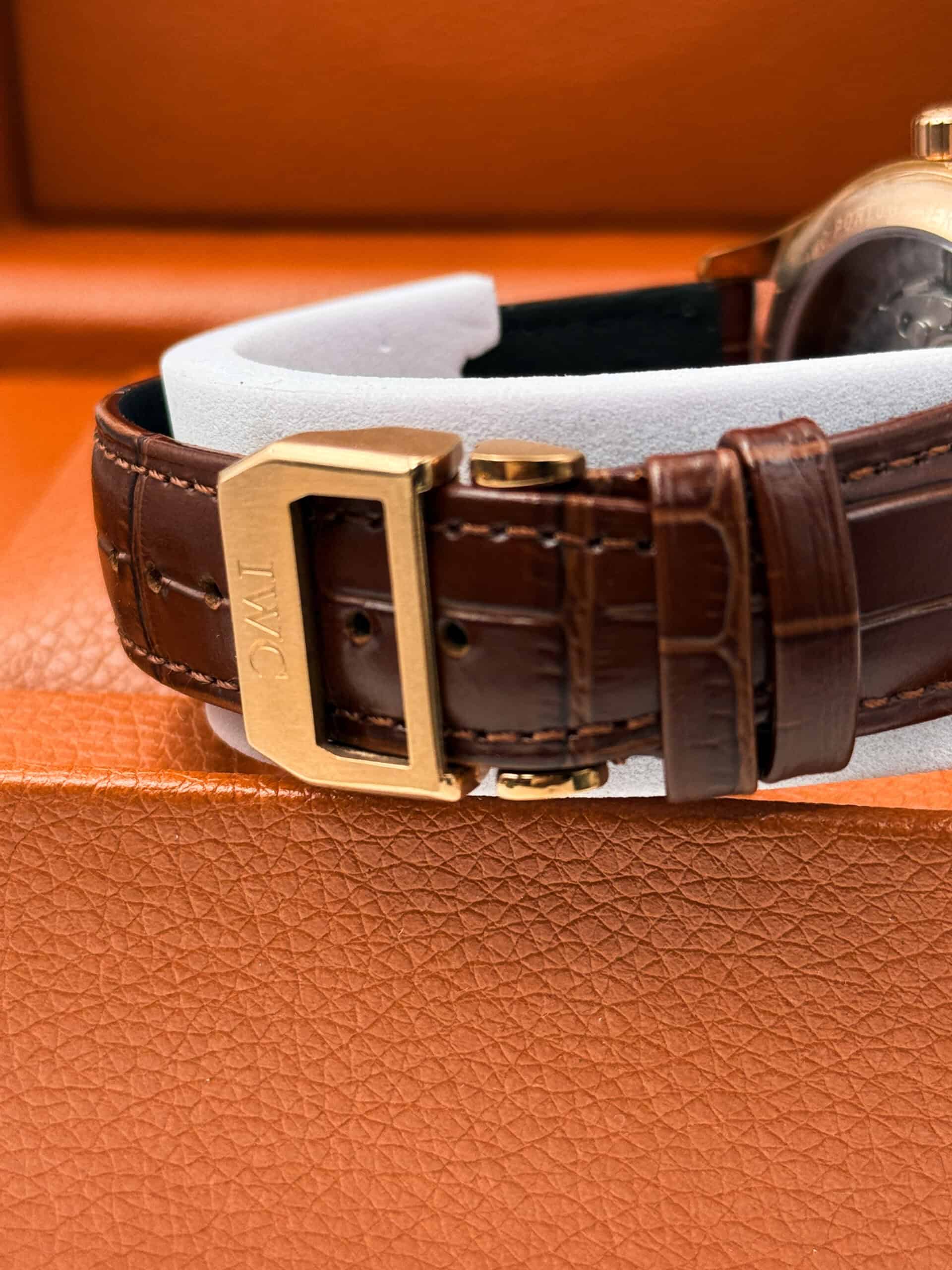 IWC Portugieser Automatic Brown Belt Dark Ash Dial Men’s Watch - Image 5