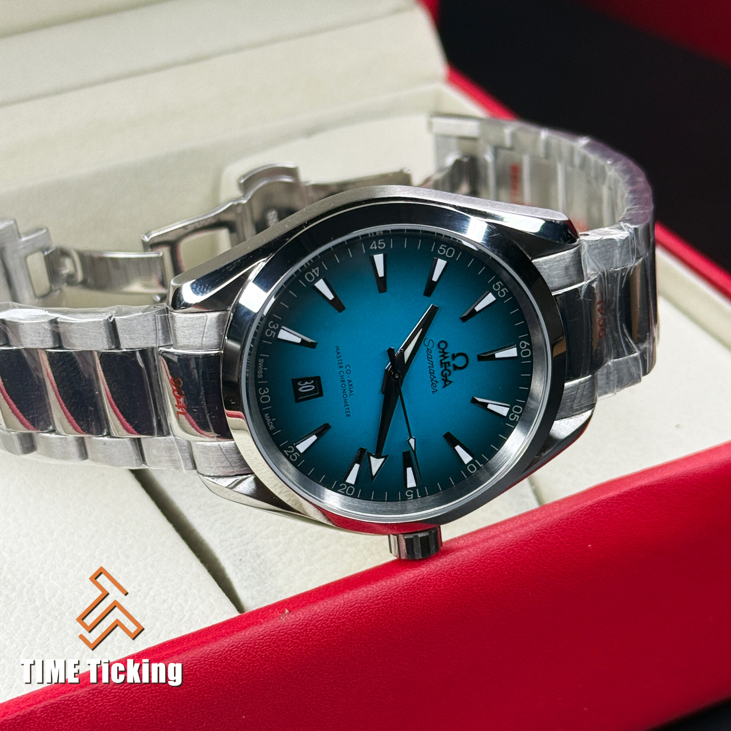 OMEGA Seamaster Aqua Terra 150M Co-Axial Master Chronometer 39 mm Turquoise Dial - Image 4