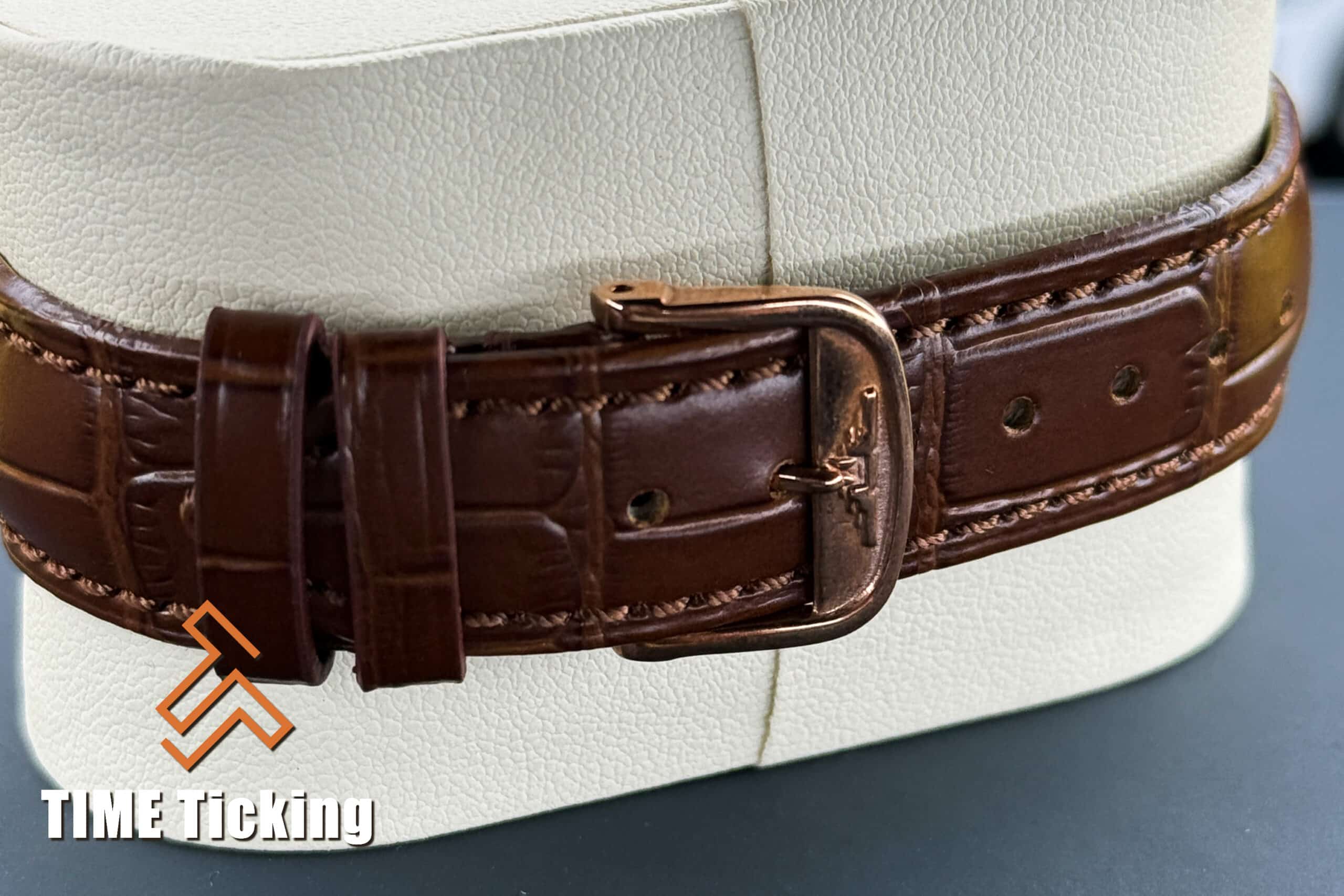 Longines 1L633 Brown Strap Rose Gold Case Brown Dial Automatic Men’s Watch. - Image 2