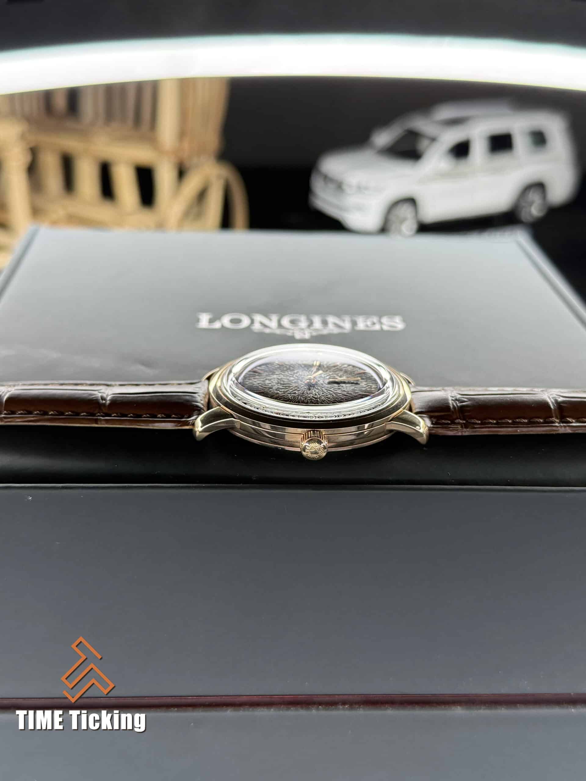 Longines 1L633 Brown Strap Rose Gold Case Brown Dial Automatic Men’s Watch. - Image 4