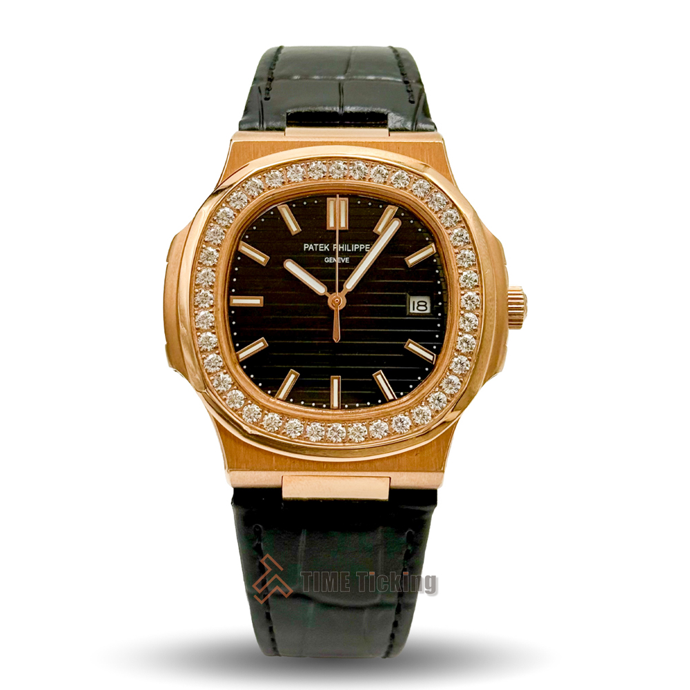 Patek Philippe Nautilus Black Leather Belt Automatic Replica Watch