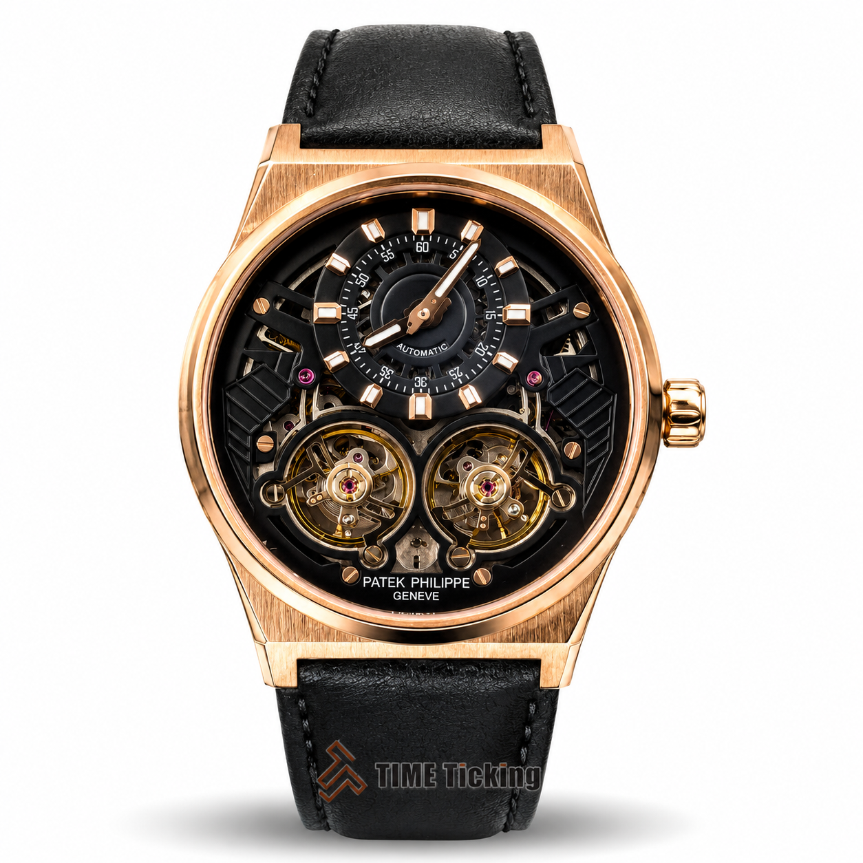 Patek Philippe Grand Complications Double Tourbillon Replica luxury watch with an elegant detailed dial and premium design.