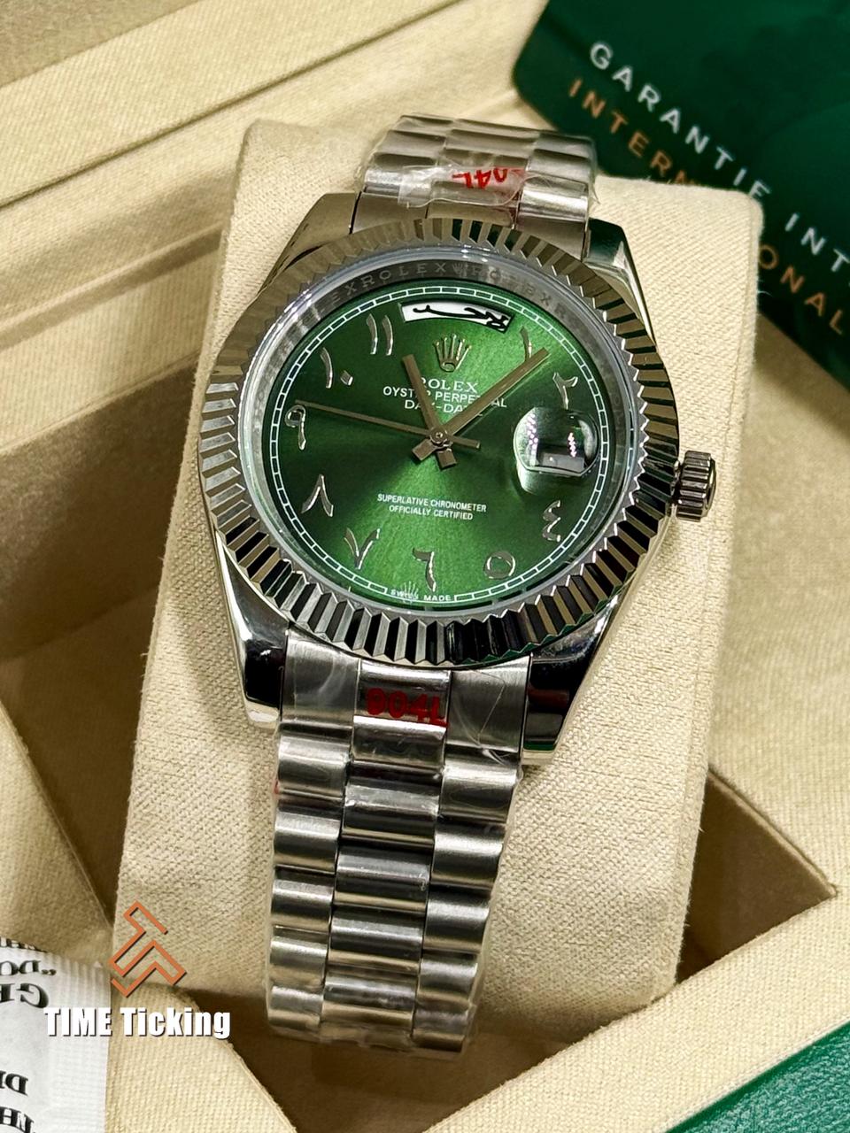 Rolex Day-Date 40 Green Arabic Dial. - Image 2
