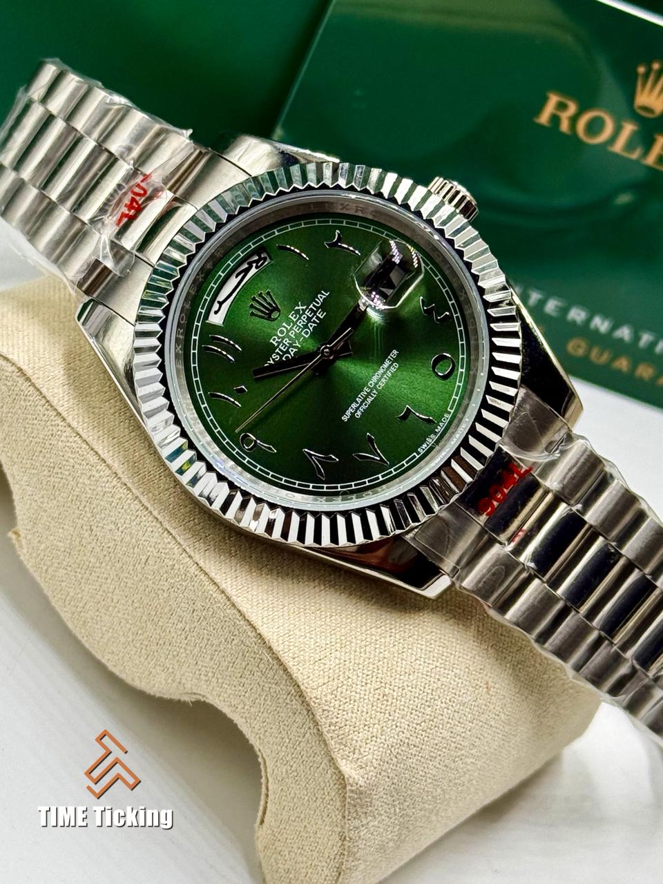 Rolex Day-Date 40 Green Arabic Dial. - Image 3
