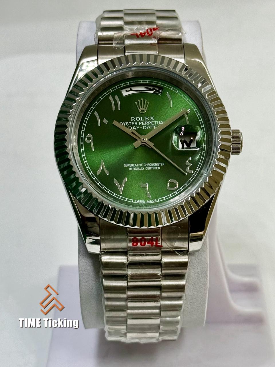 Rolex Day-Date 40 Green Arabic Dial. - Image 4