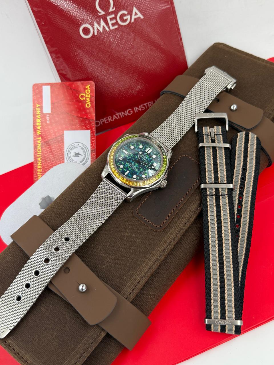 Omega Univeils A Duo Of SeaMaster Diver 300M 60th Anniversary Edition Green Dial Automatic Luxury Men’s Watch - Image 3