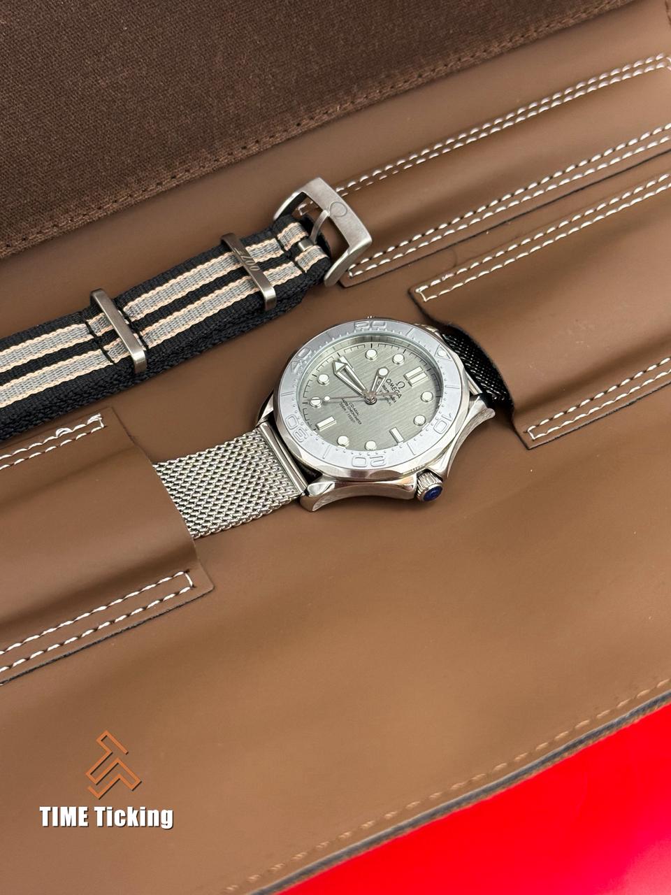 Omega SeaMaster Diver 300M Gray Dial Automatic Luxury Men’s Watch - Image 3