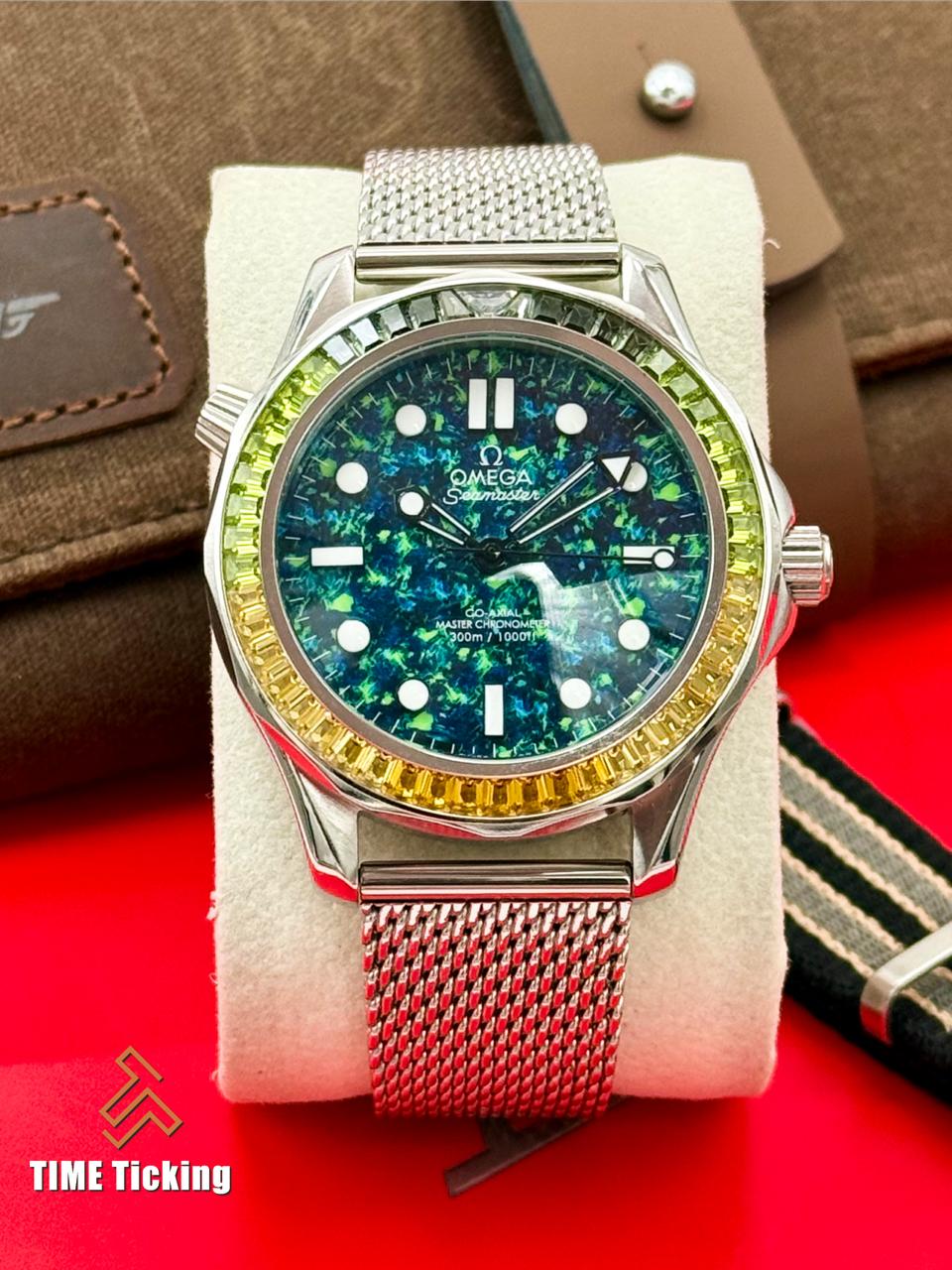 Omega Univeils A Duo Of SeaMaster Diver 300M 60th Anniversary Edition Green Dial Automatic Luxury Men’s Watch - Image 2