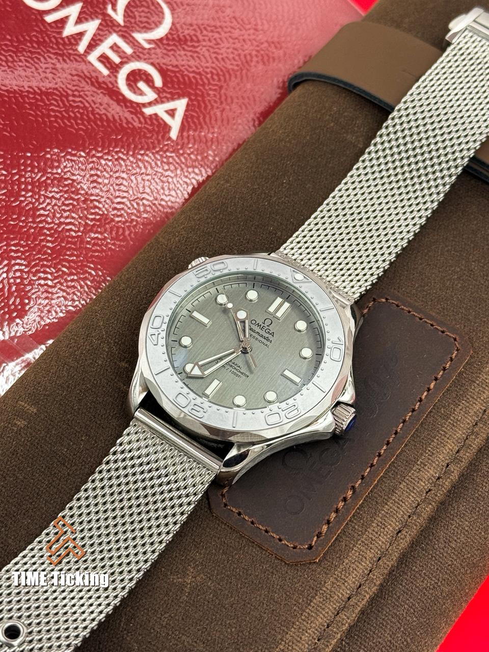 Omega SeaMaster Diver 300M Gray Dial Automatic Luxury Men’s Watch - Image 2