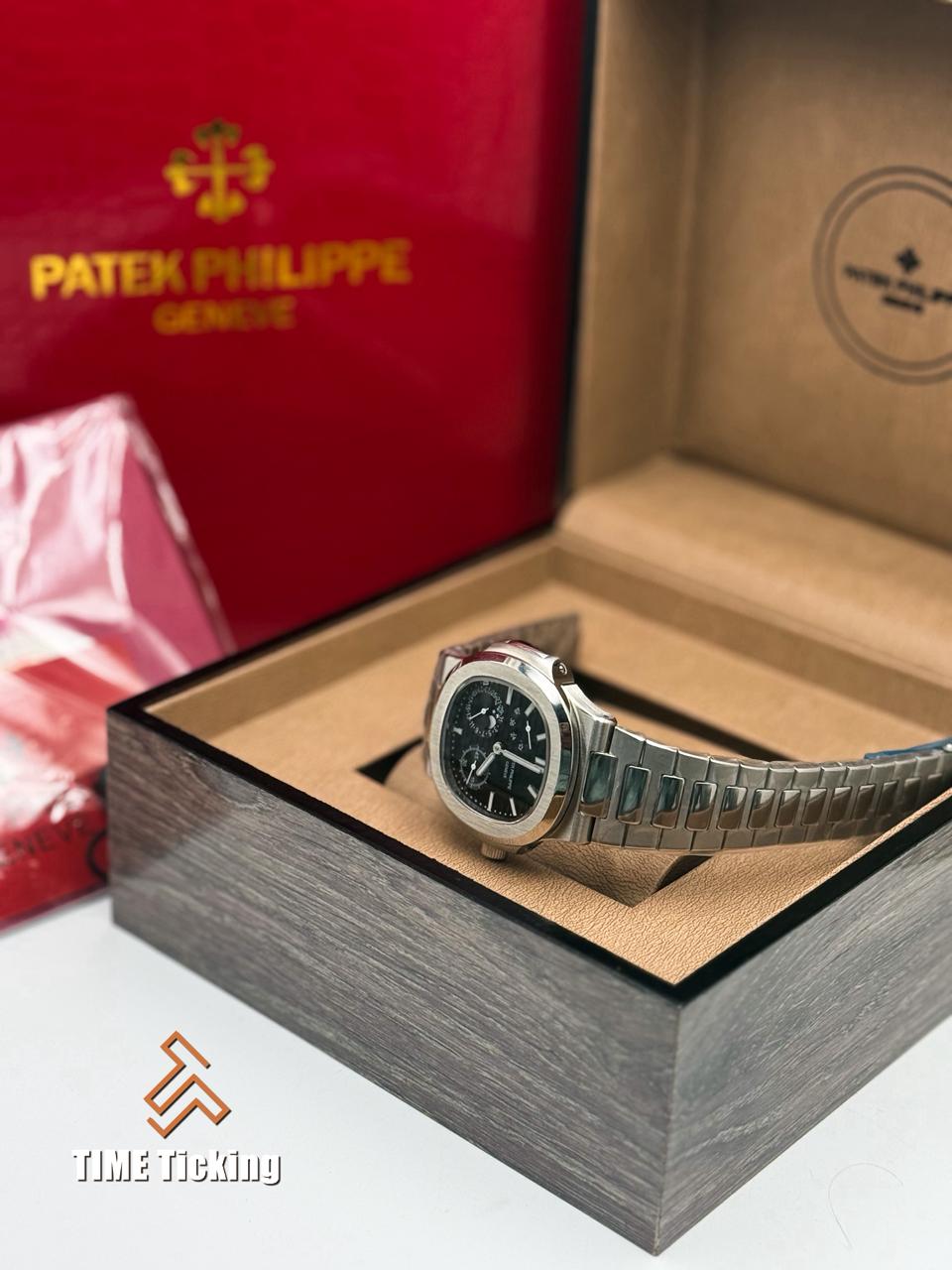 Patek Philippe Nautilus Moonphase 40mm Stainless Steel Black Gradient dial. - Image 2