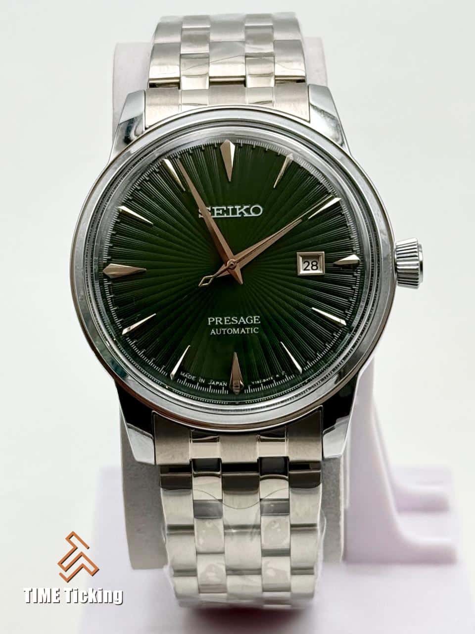 Seiko Presage Cocktail Time Mockingbird Green textured dial - Image 3